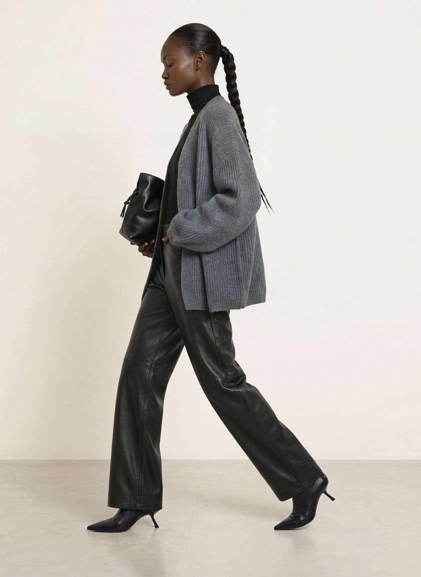 Alcidia da Veiga Knit wrap with cashmere: GRAY