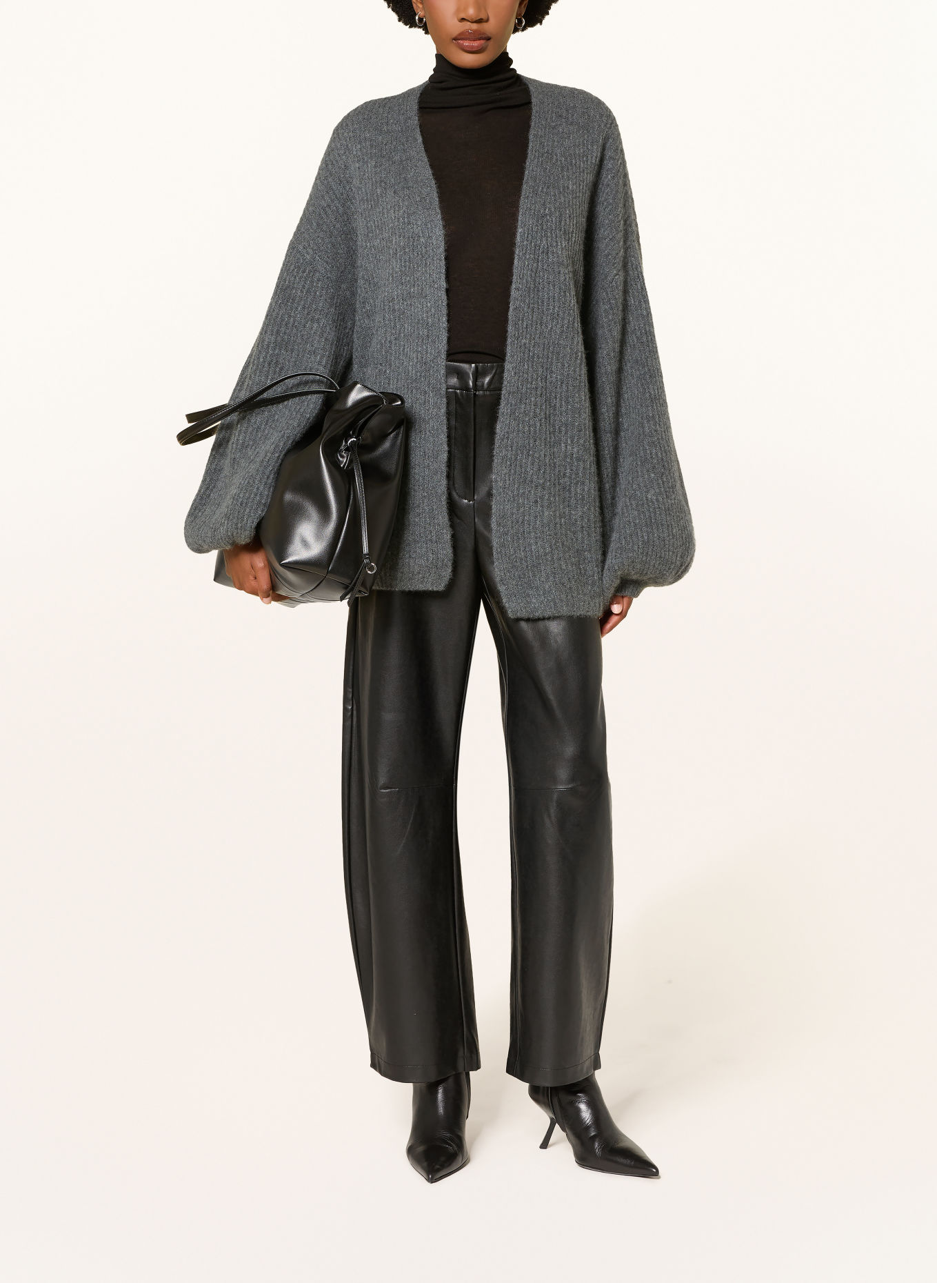 Alcidia da Veiga Knit wrap with cashmere: GRAY