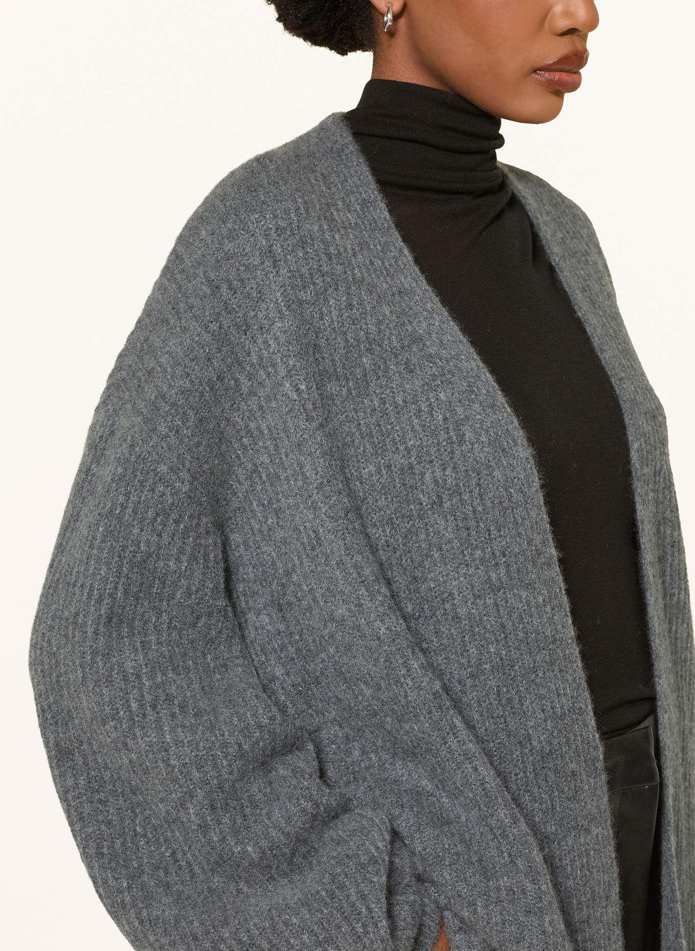 Alcidia da Veiga Knit wrap with cashmere: GRAY