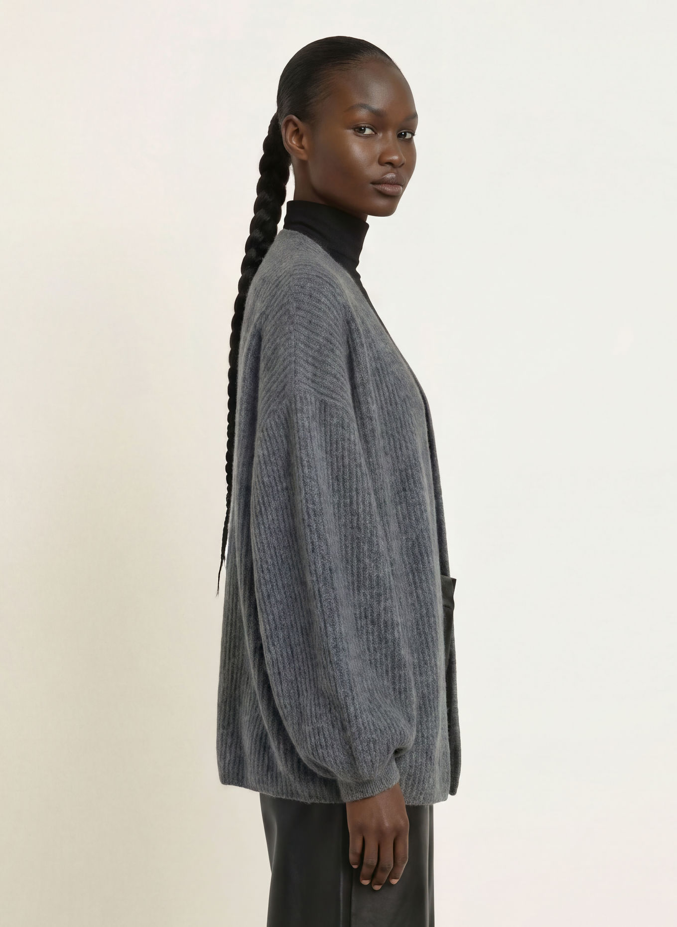 Alcidia da Veiga Knit wrap with cashmere: GRAY