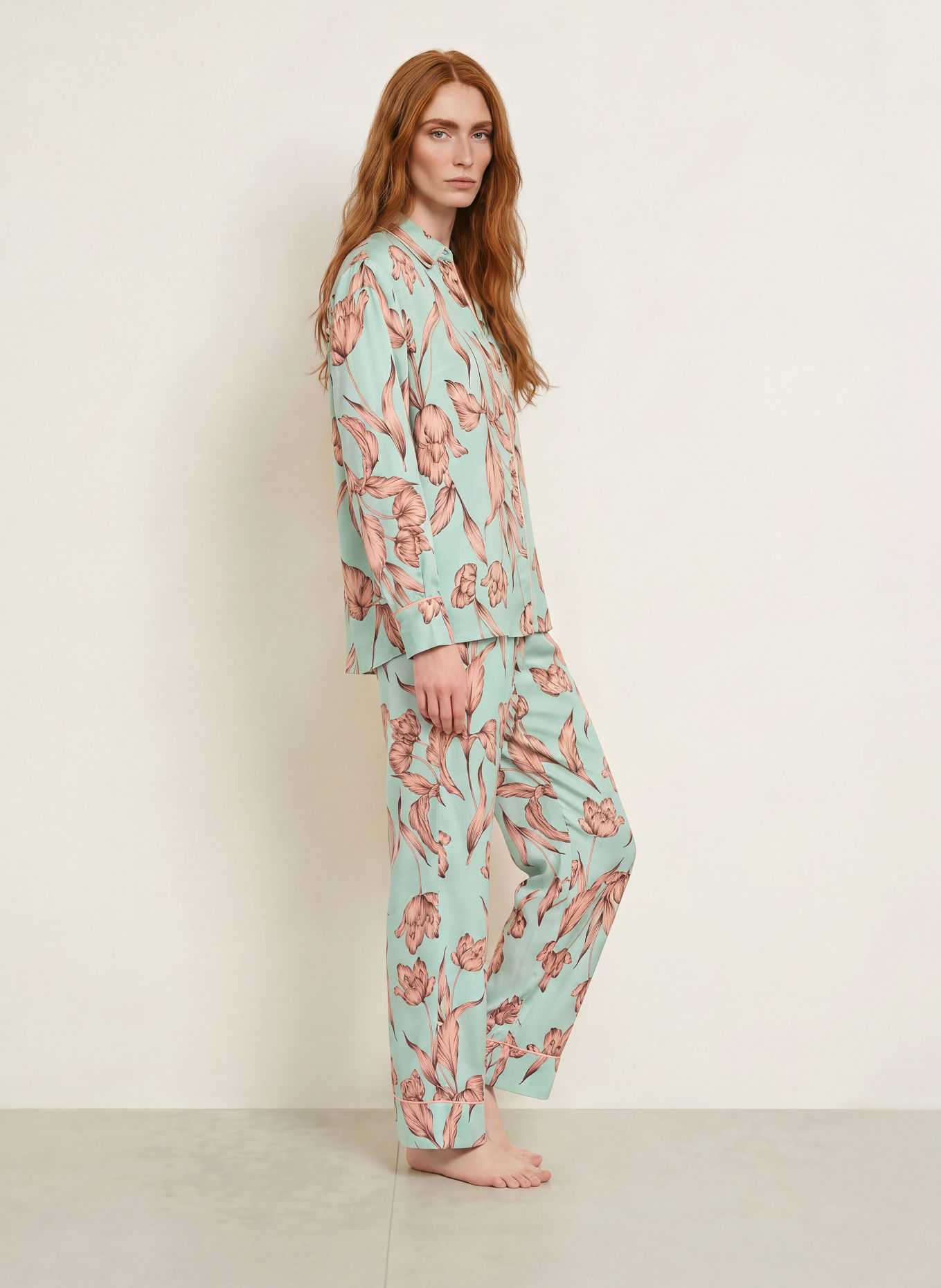CHANTELLE ELIOT Pajama shirt: E31 HERITAGE FLORAL