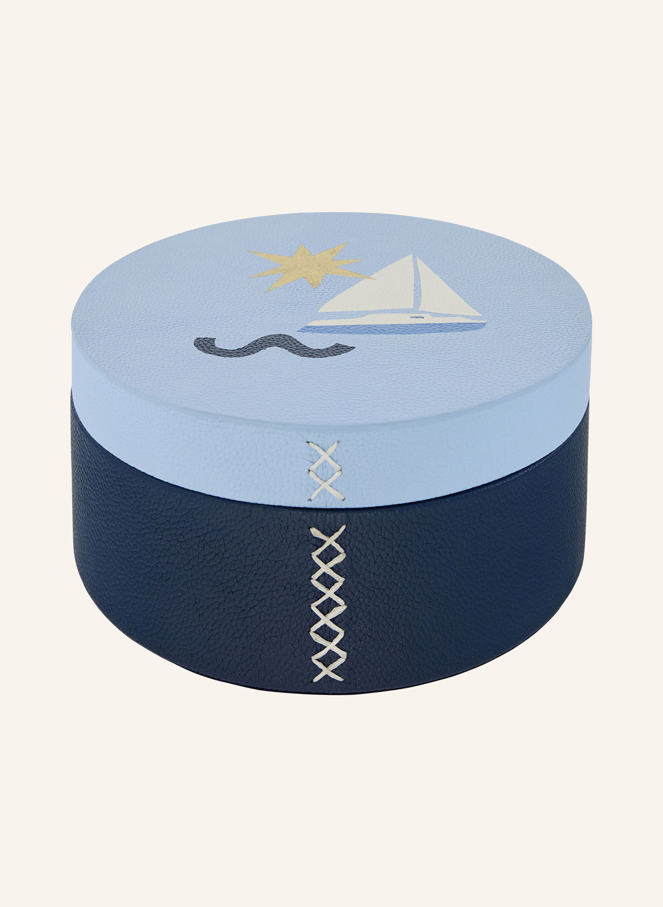 JONATHAN ADLER Opbergdoos PLAYA: DONKERBLAUW / GOUD / LICHTBLAUW