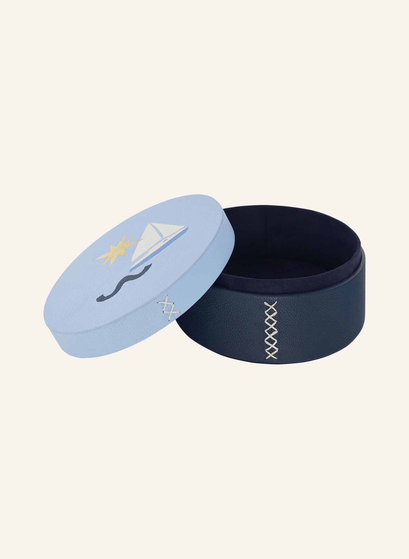 JONATHAN ADLER Opbergdoos PLAYA: DONKERBLAUW / GOUD / LICHTBLAUW