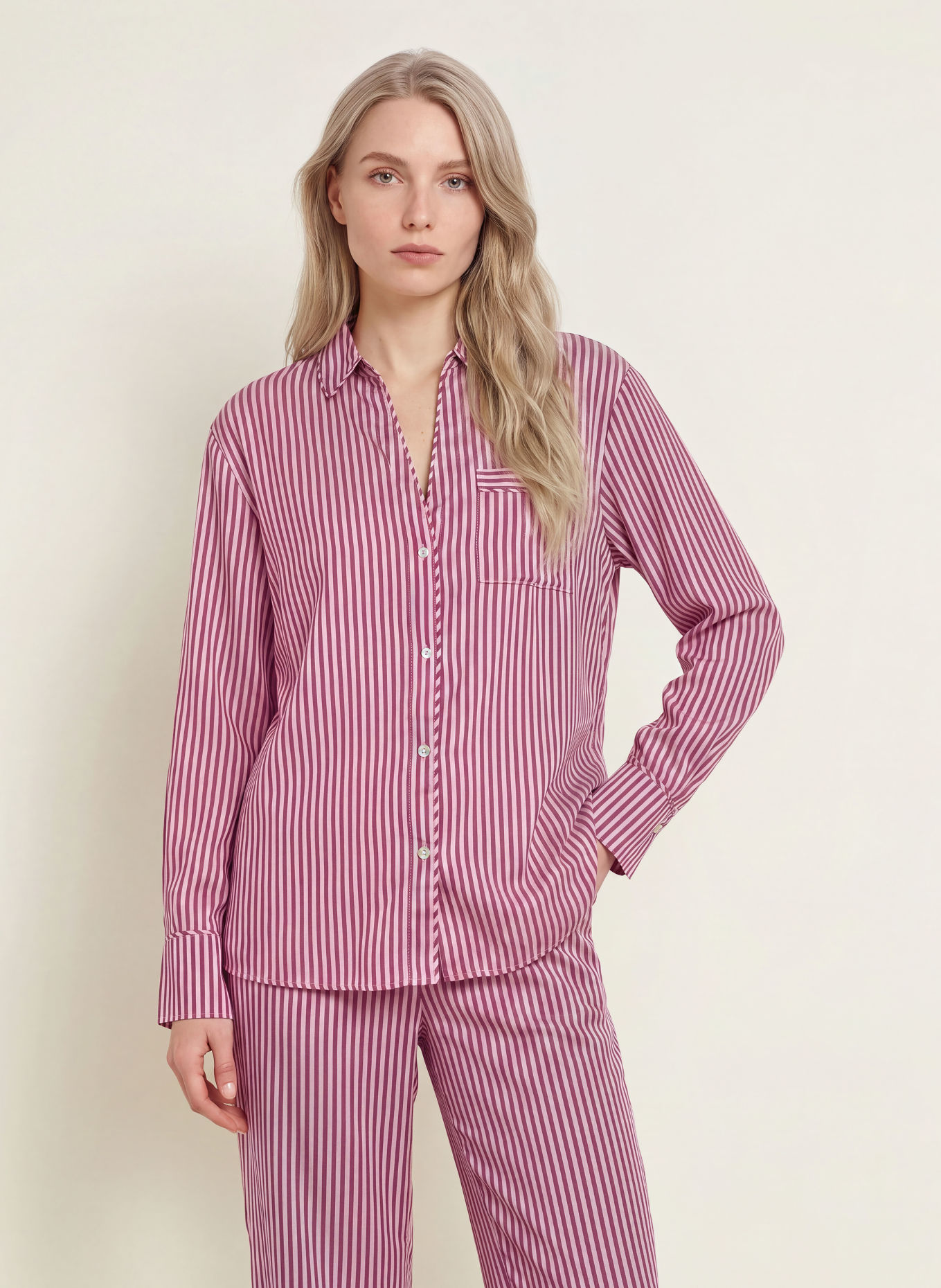 CHANTELLE Cămașă de noapte MAEL: E32 CHERRY STRIPES