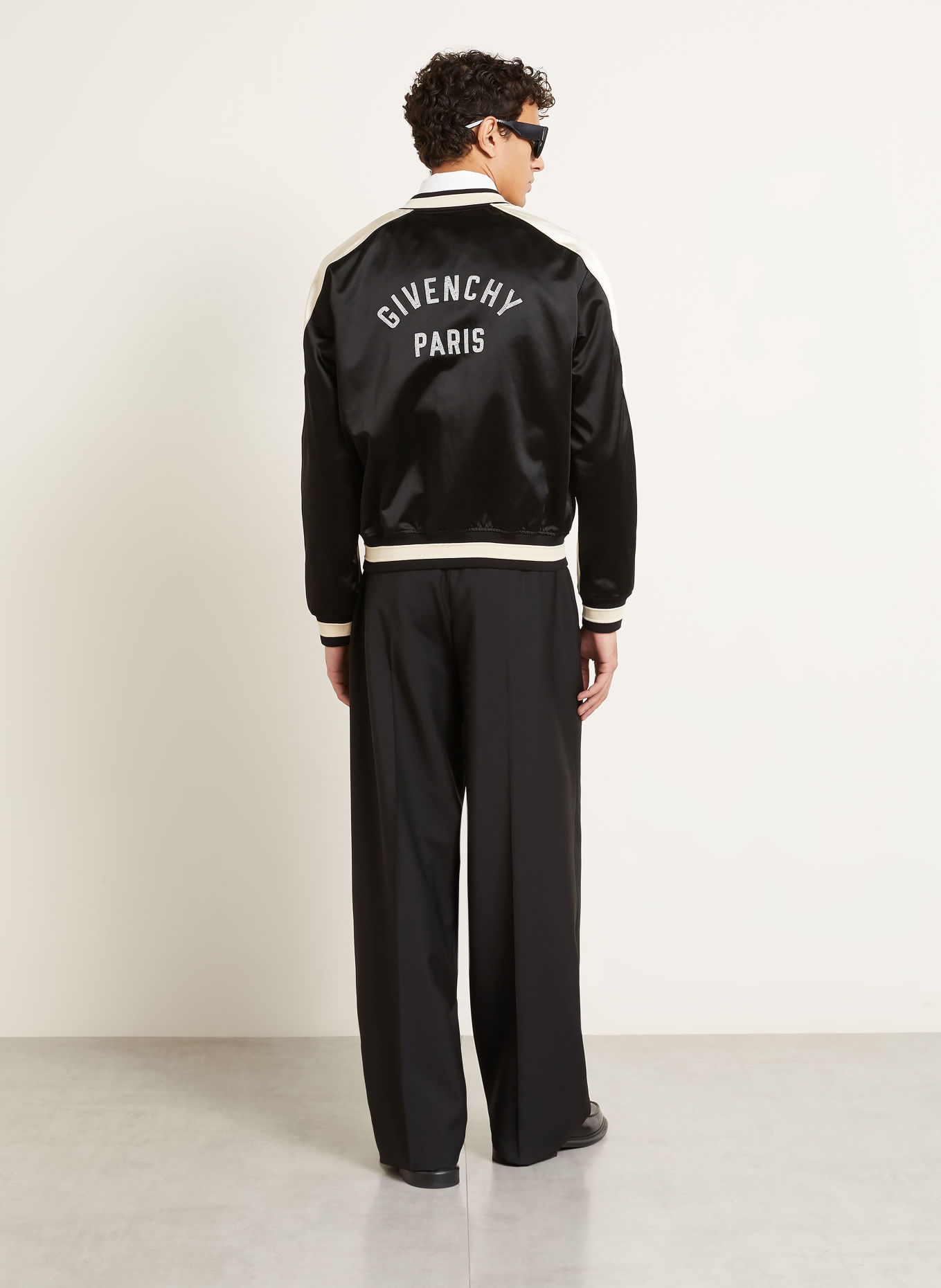 GIVENCHY Bomber jacket: BLACK / CREAM