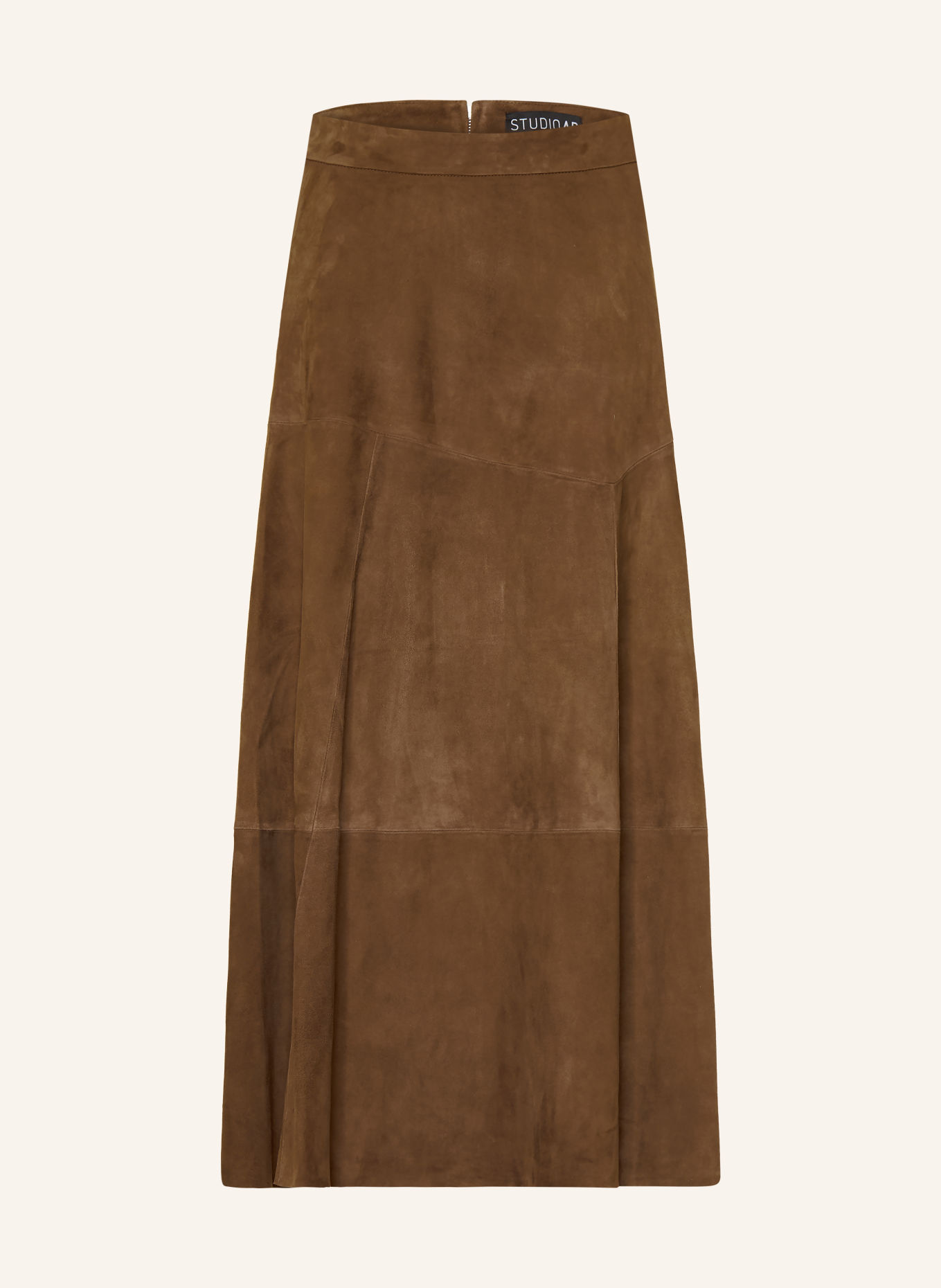 STUDIO AR Leren rok HELENA: MARRON FONCÉ