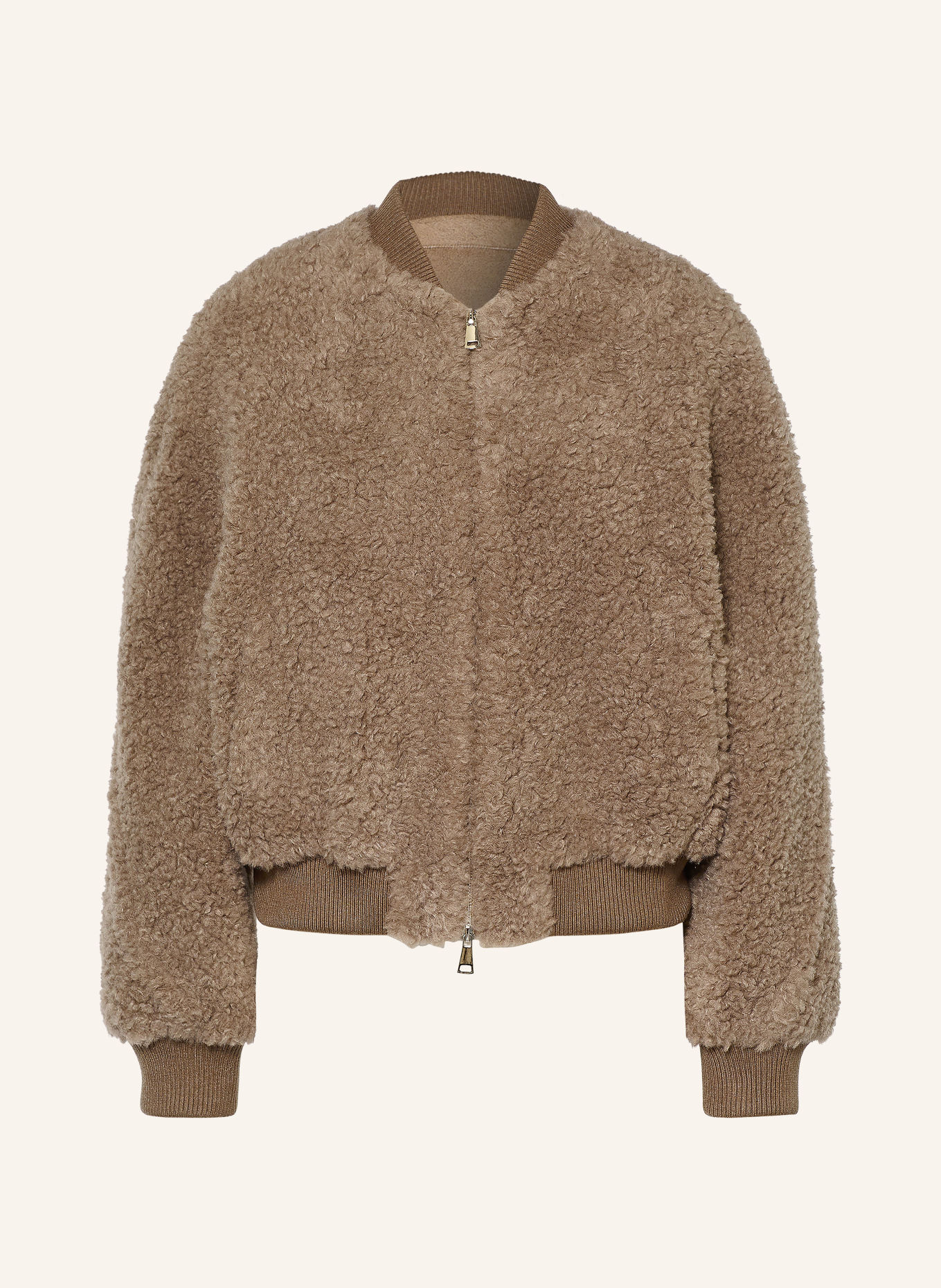 STUDIO AR Teddyfell-Blouson LAURA: TAUPE