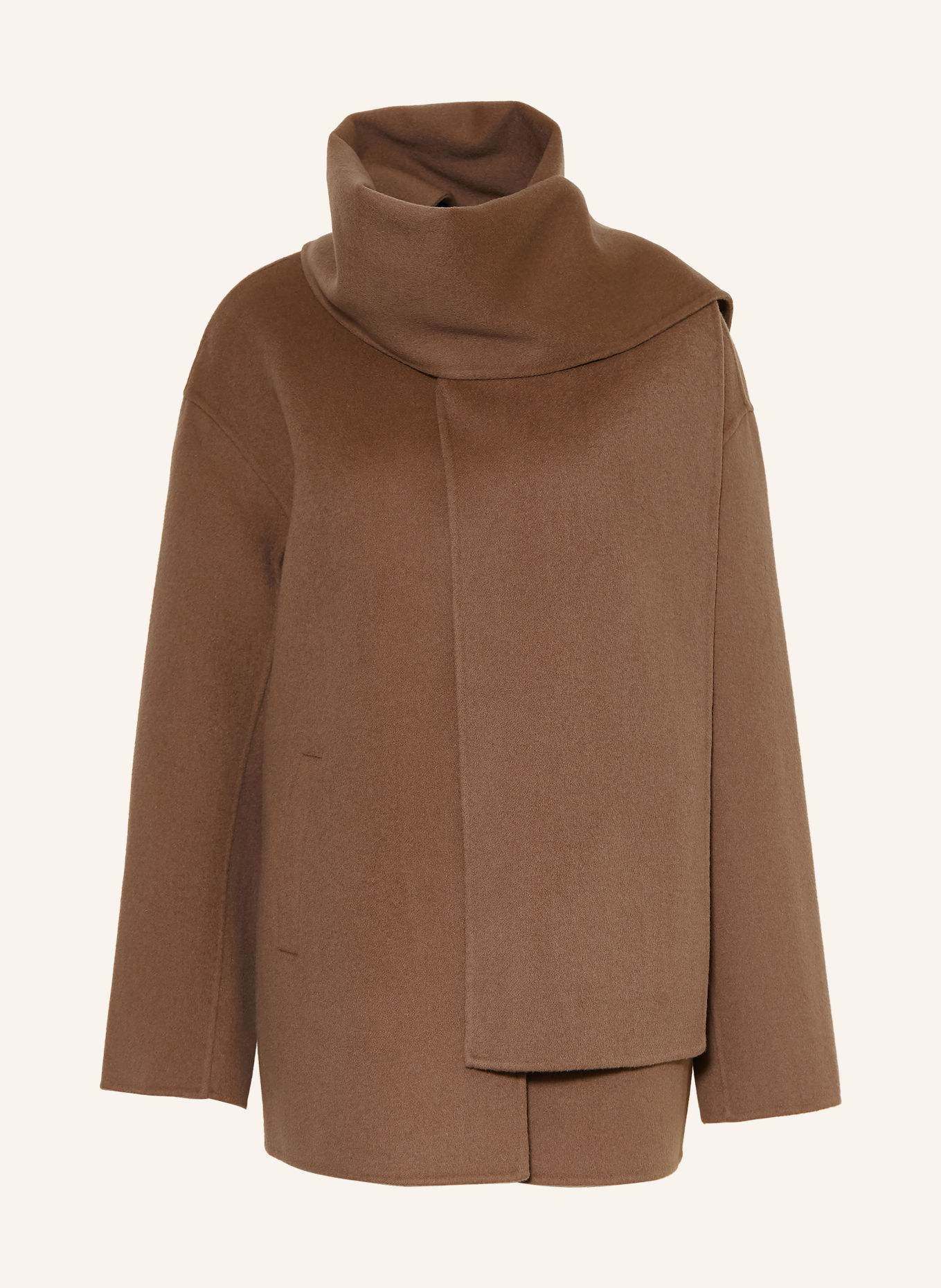 IQ STUDIO Jacke mit abnehmbarem Schal: TAUPE