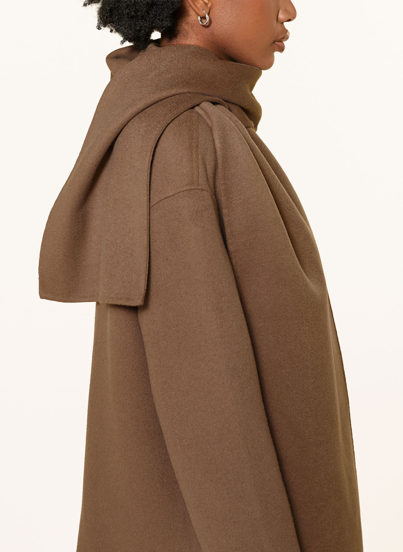 IQ STUDIO Jacke mit abnehmbarem Schal: TAUPE