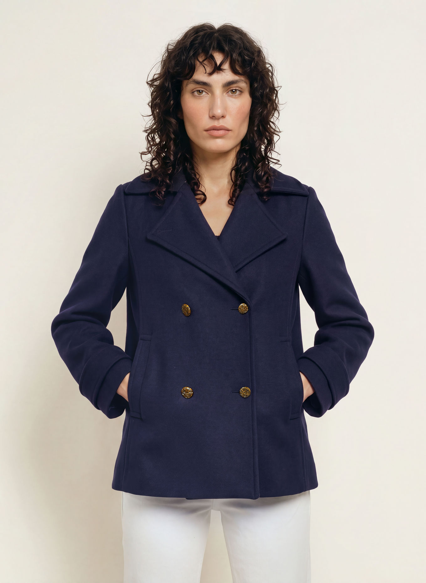 IQ STUDIO Pea coat: DARK BLUE