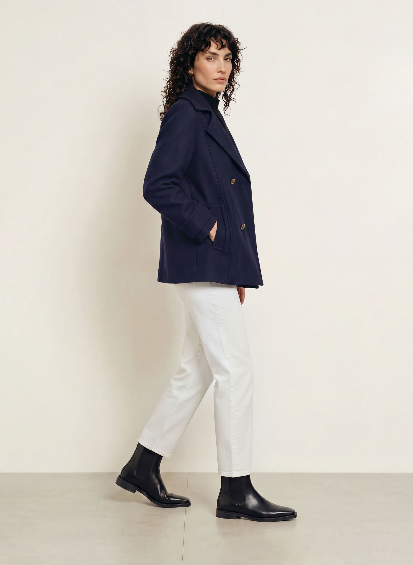 IQ STUDIO Pea coat: DARK BLUE