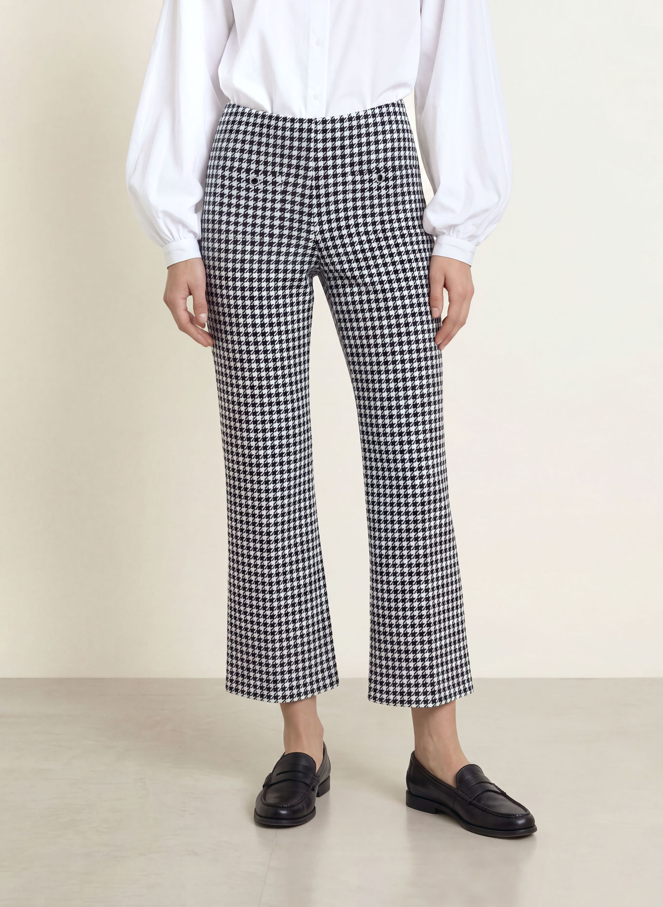 RAFFAELLO ROSSI Marlenehose ELAINE aus Jersey: SCHWARZ / WEISS