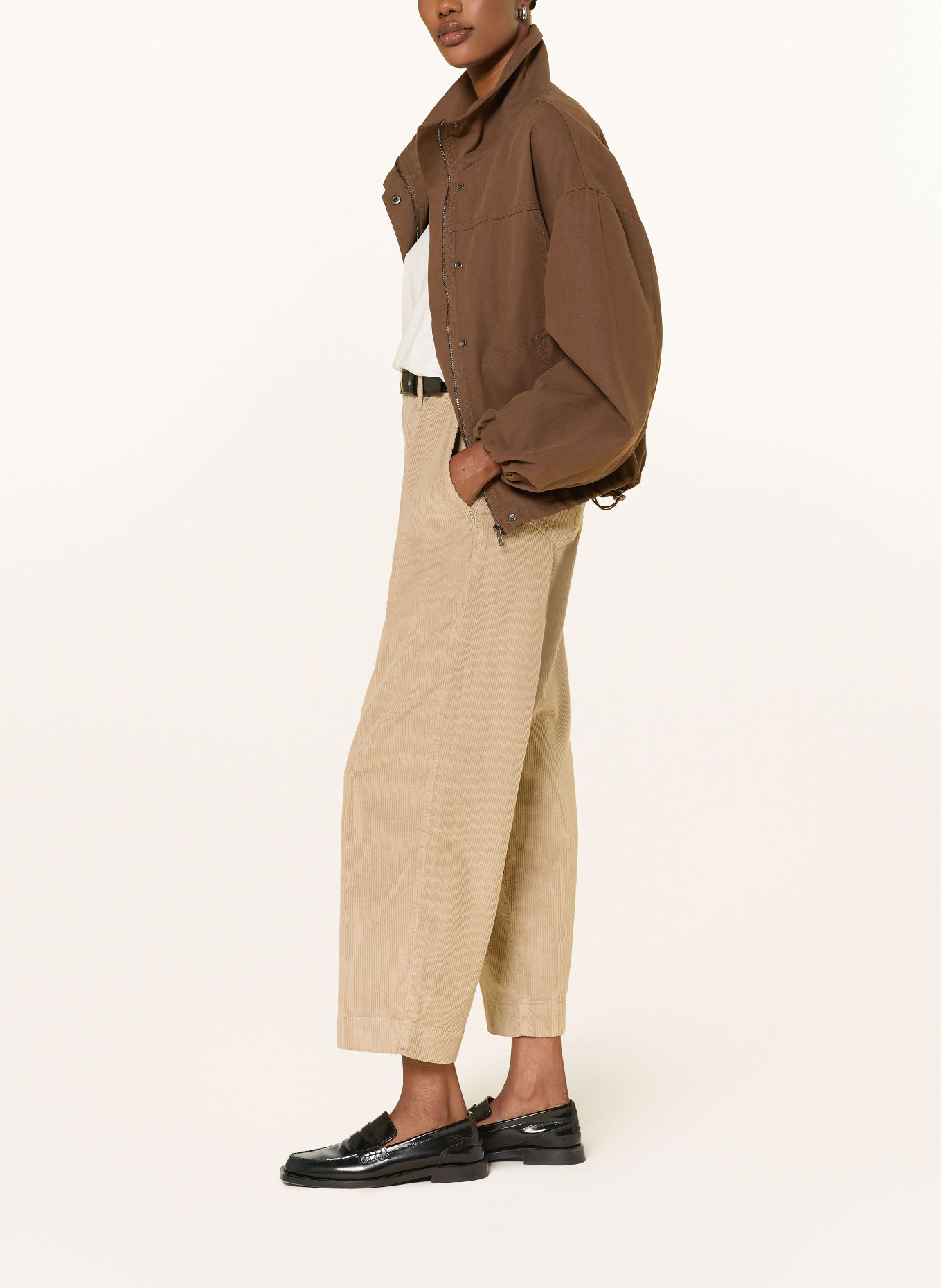 JOOP! 7/8 broek EDDA van corduroy: BEIGE