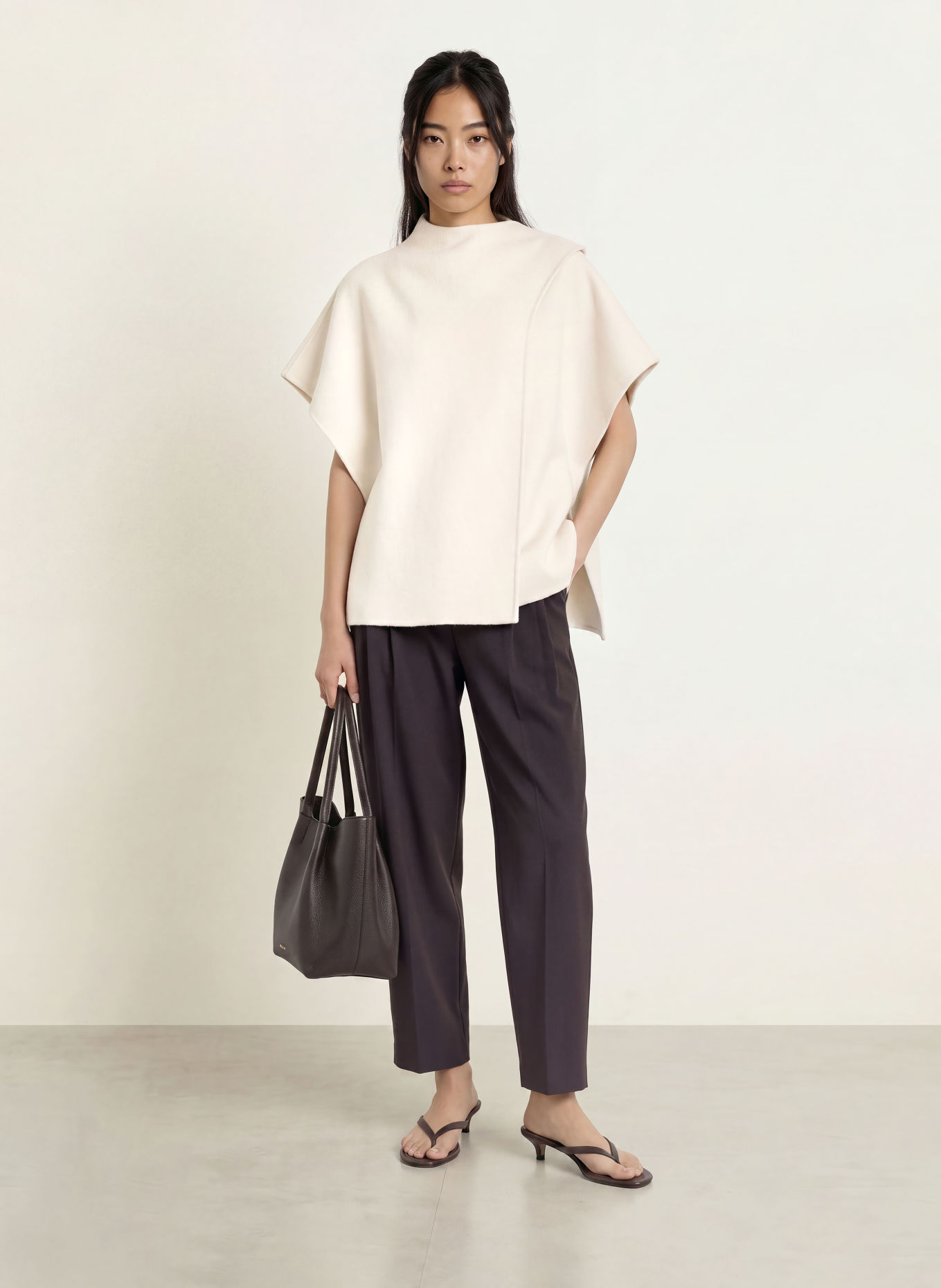 nine:inthe:morning GERDA 7/8-length trousers: DARK BROWN
