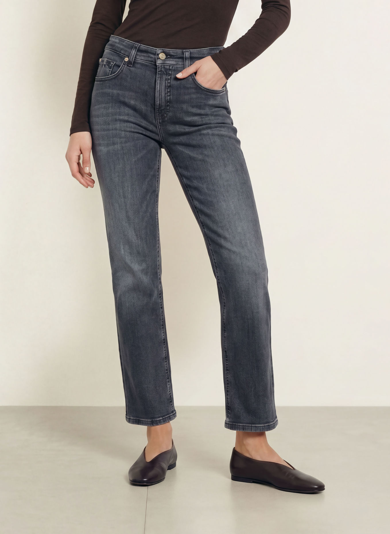 CAMBIO Straight Jeans GINI: 5214 midnight stone used
