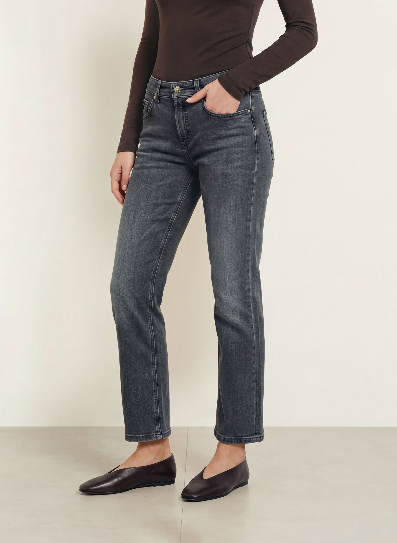 CAMBIO Straight Jeans GINI: 5214 midnight stone used