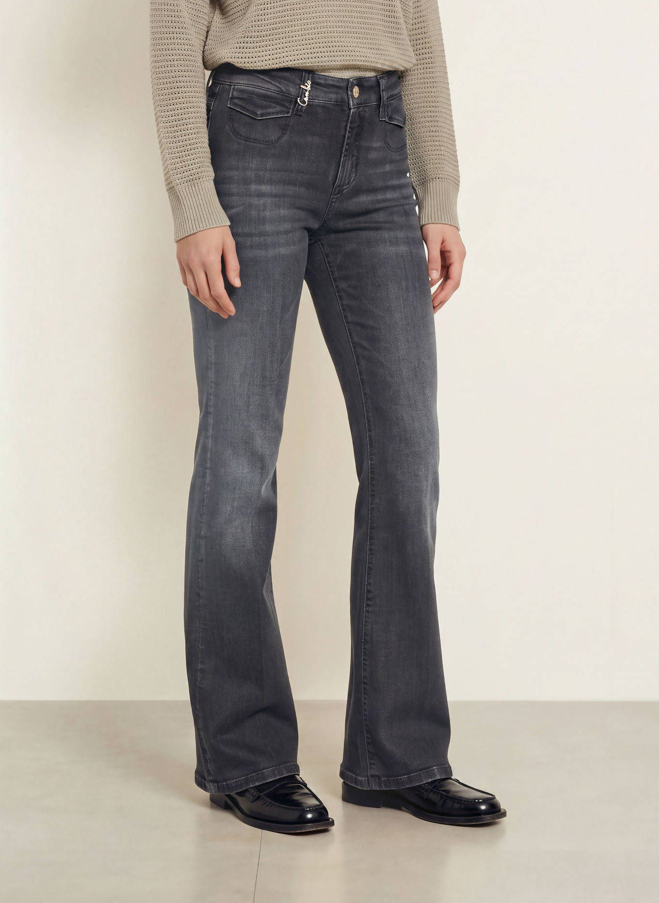 CAMBIO Flared jeans FABIENNE: 5105 natural well worn used