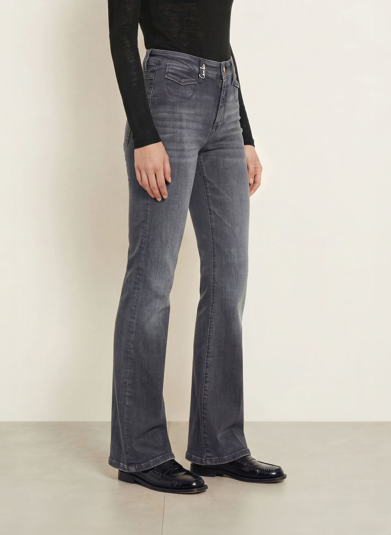 CAMBIO Flared jeans FABIENNE: 5105 natural well worn used