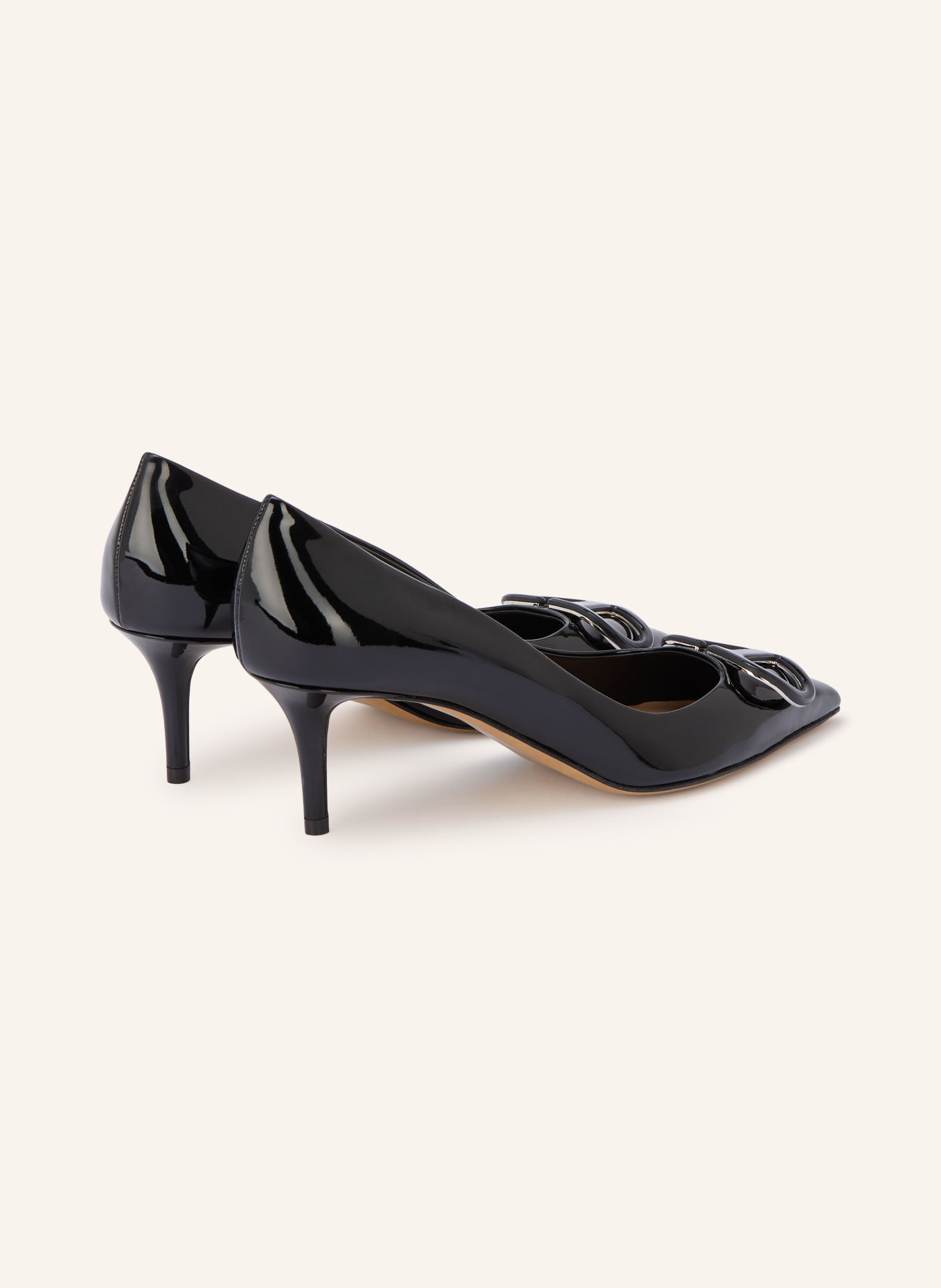 VALENTINO GARAVANI VLOGO SIGNATURE Patent leather pumps: BLACK