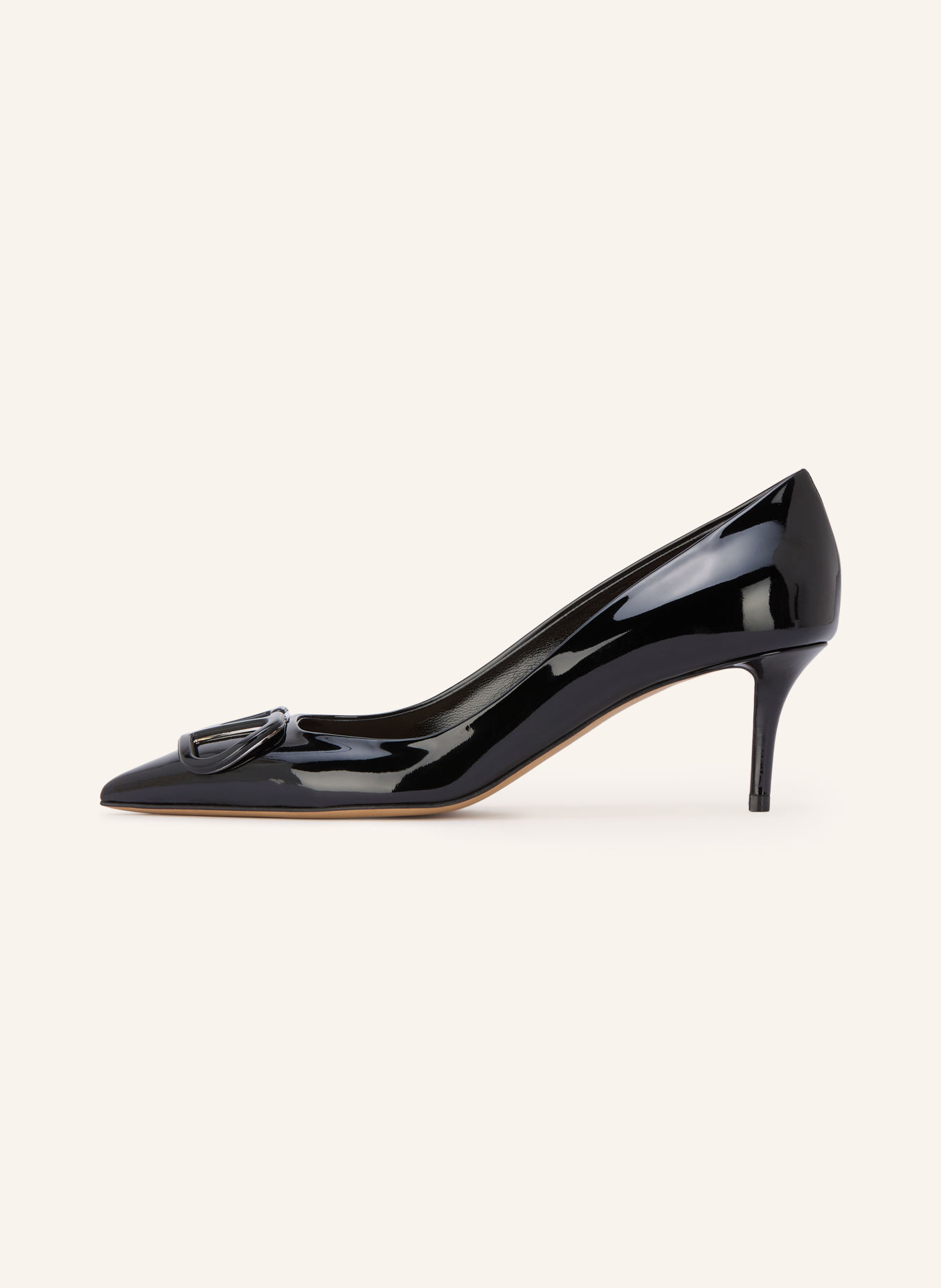 VALENTINO GARAVANI VLOGO SIGNATURE Patent leather pumps: BLACK