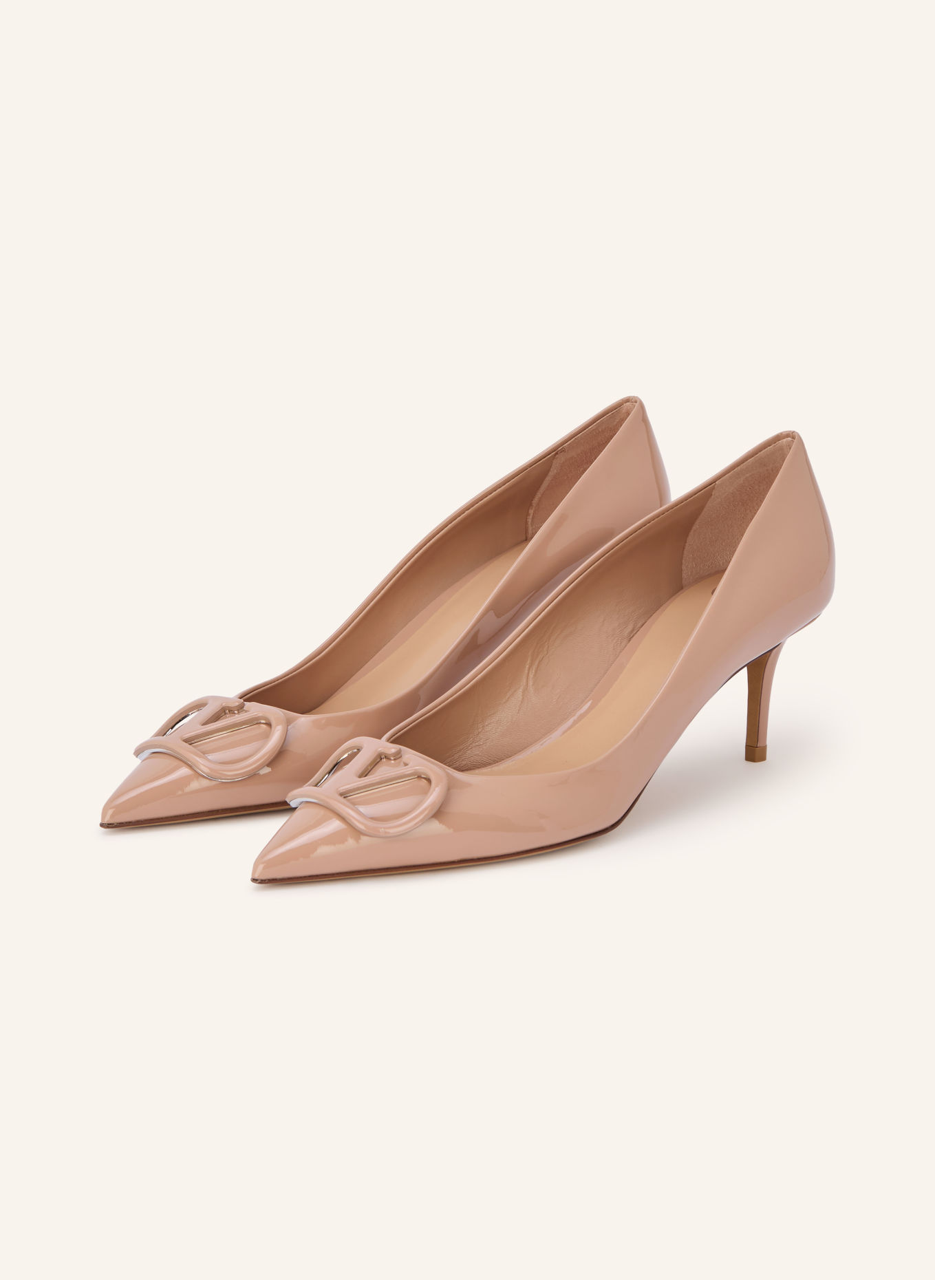 VALENTINO GARAVANI VLOGO SIGNATURE Patent leather pumps: ROSE