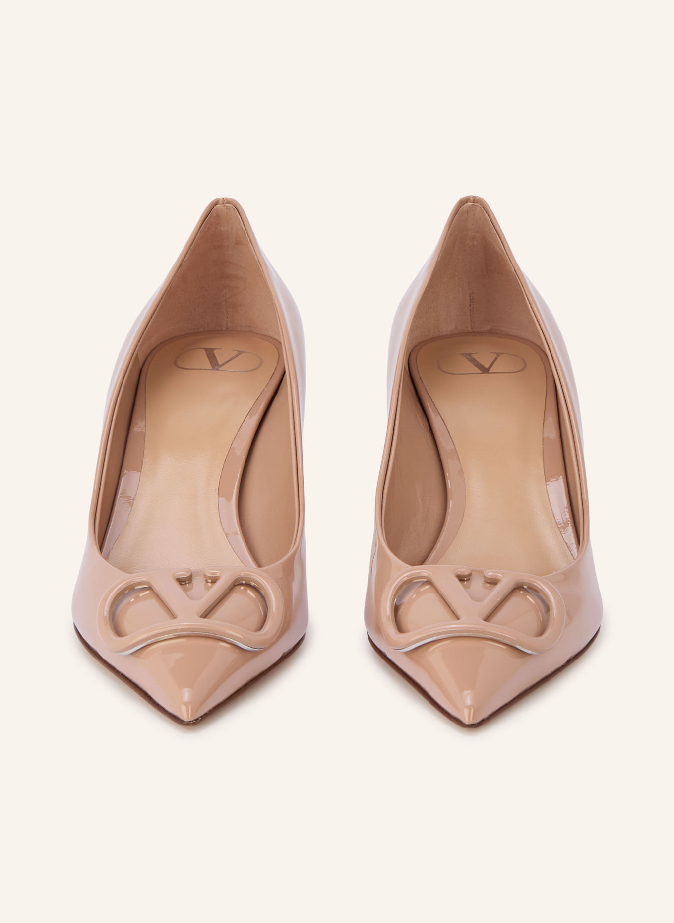 VALENTINO GARAVANI VLOGO SIGNATURE Patent leather pumps: ROSE