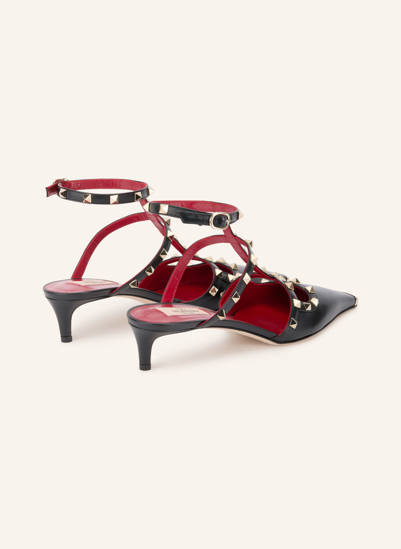 VALENTINO GARAVANI Slingpumps ROCKSTUD mit Nieten: SCHWARZ / GOLD
