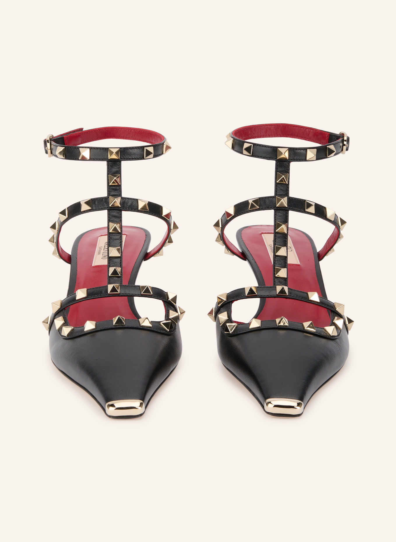 VALENTINO GARAVANI Slingpumps ROCKSTUD mit Nieten: SCHWARZ / GOLD