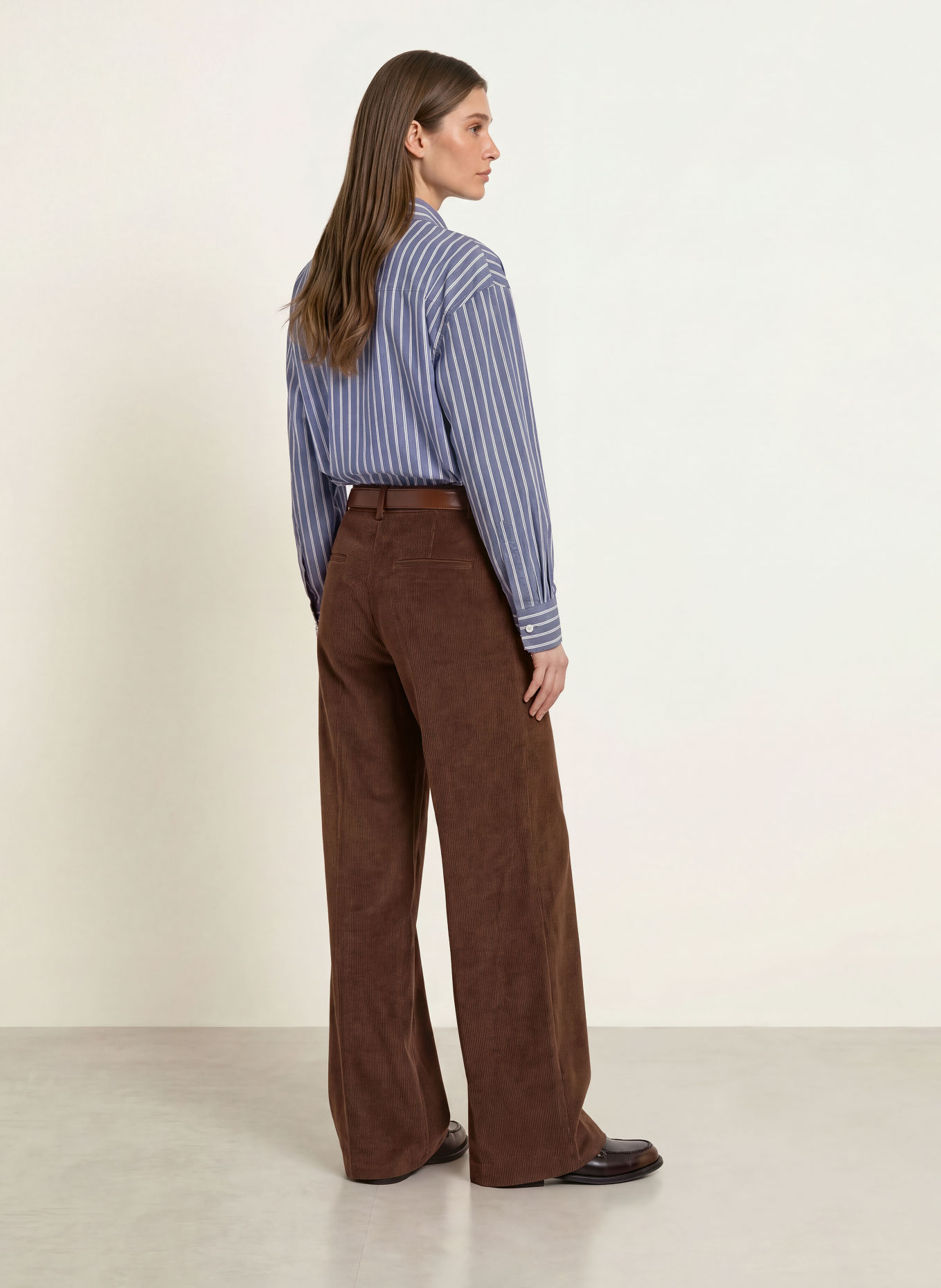 Soluzione Strikblouse: BLAUW / BEIGE / WIT