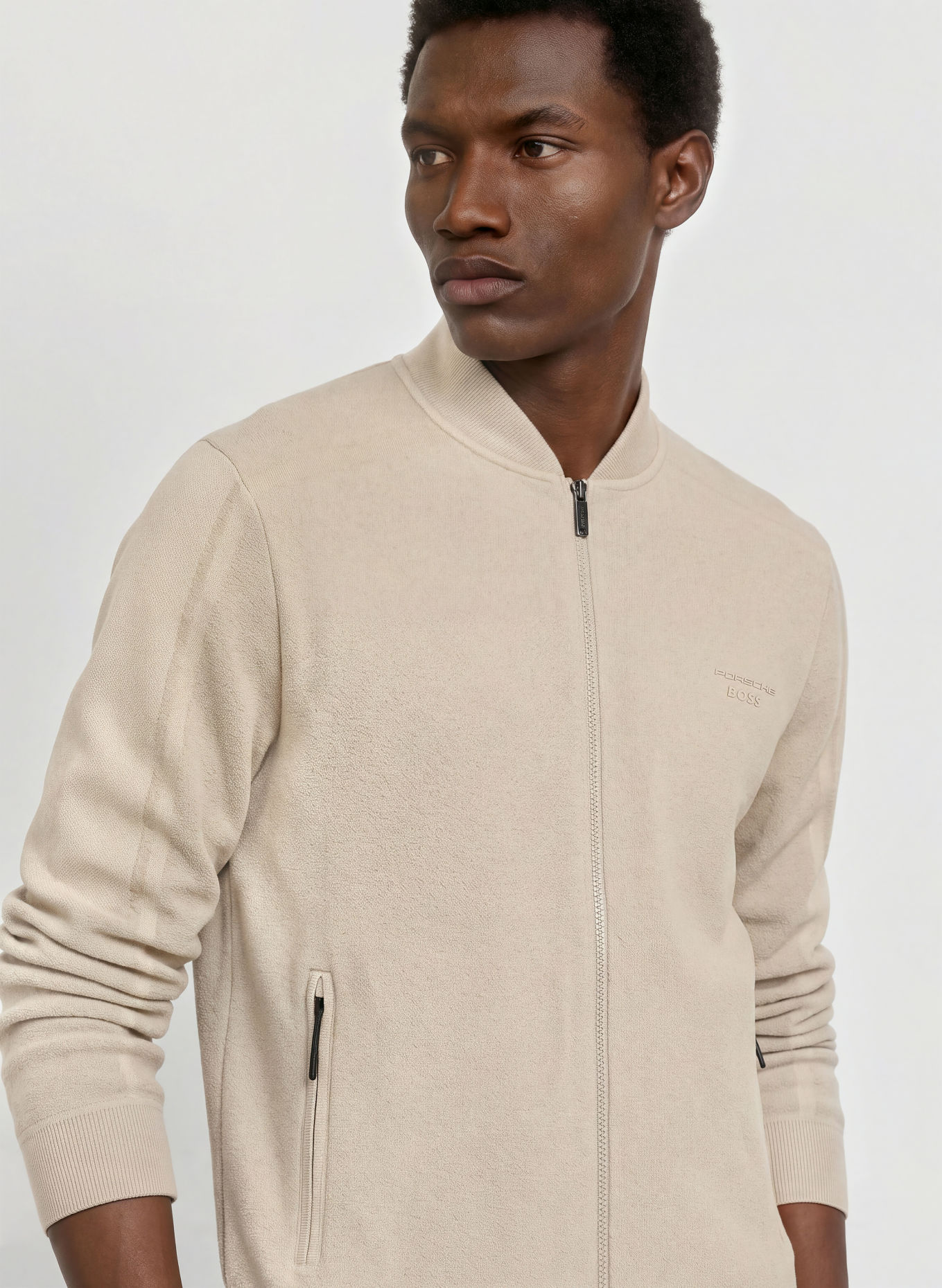 BOSS Veste ICONS70 en mélange de matières: MARRON CLAIR