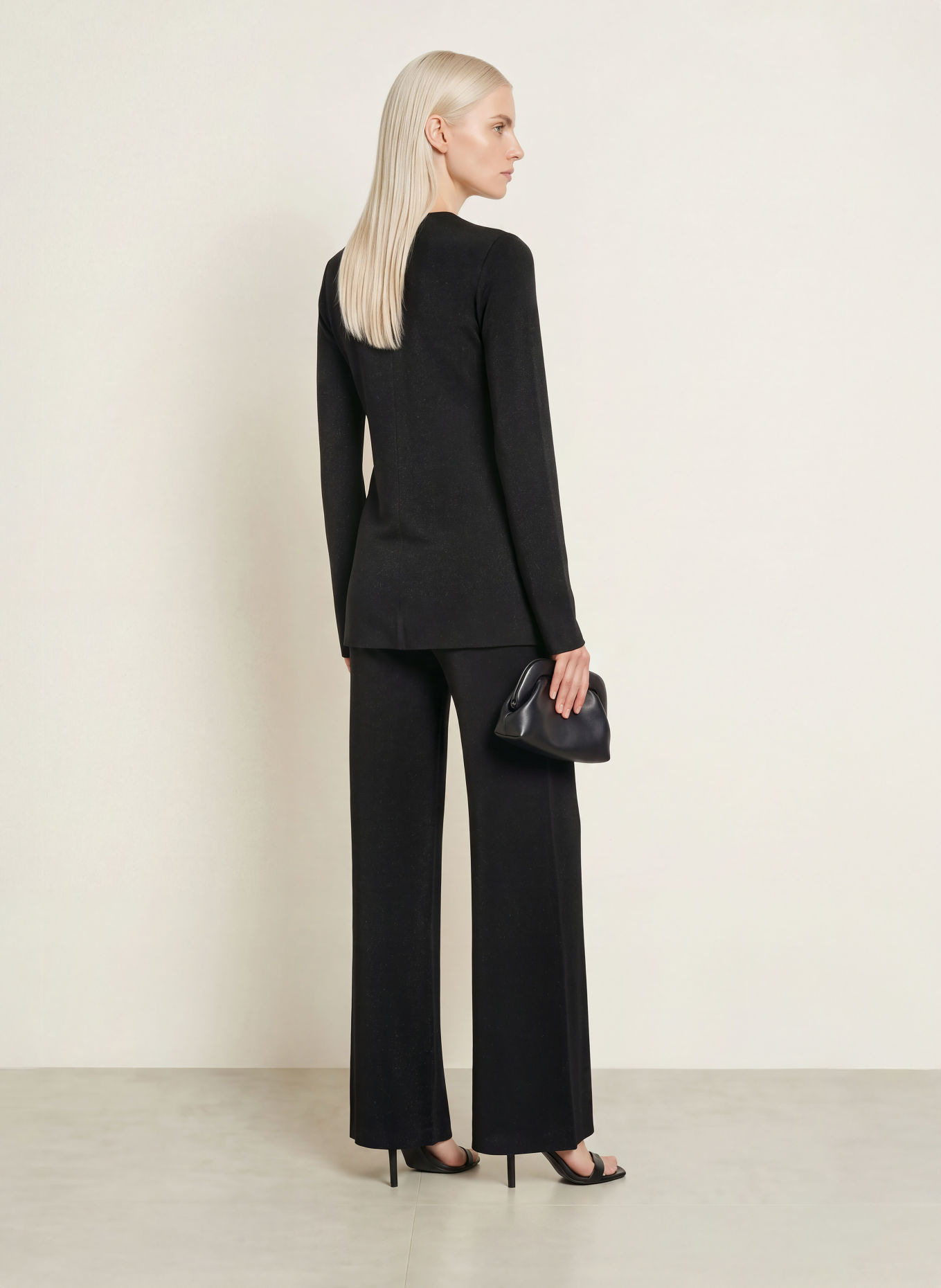 MALINA AMMIE Knit Pants: BLACK