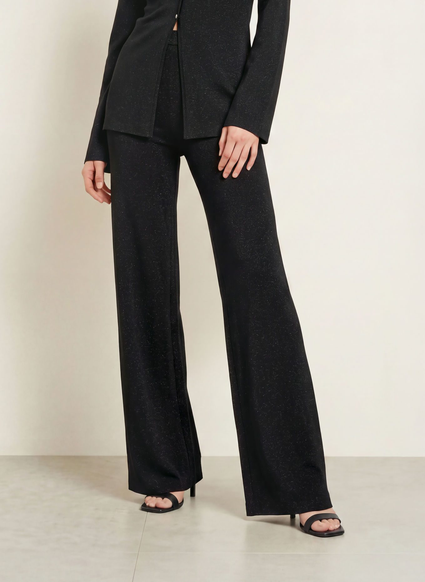 MALINA AMMIE Knit Pants: BLACK