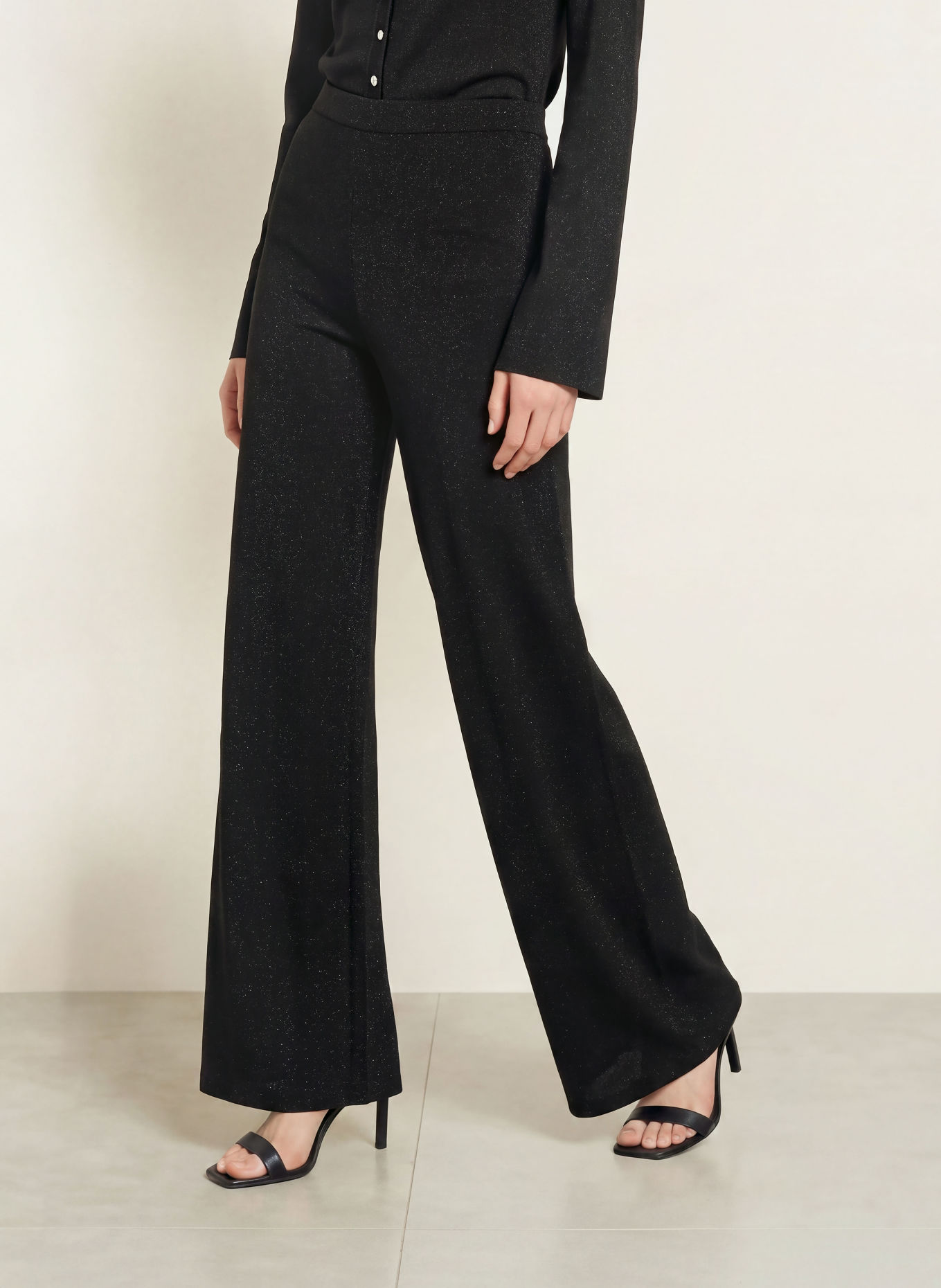 MALINA AMMIE Knit Pants: BLACK