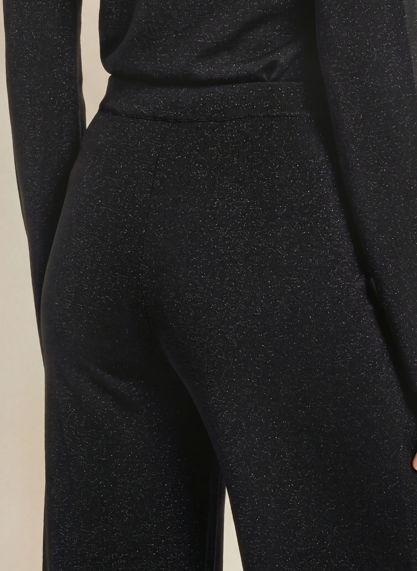 MALINA AMMIE Knit Pants: BLACK