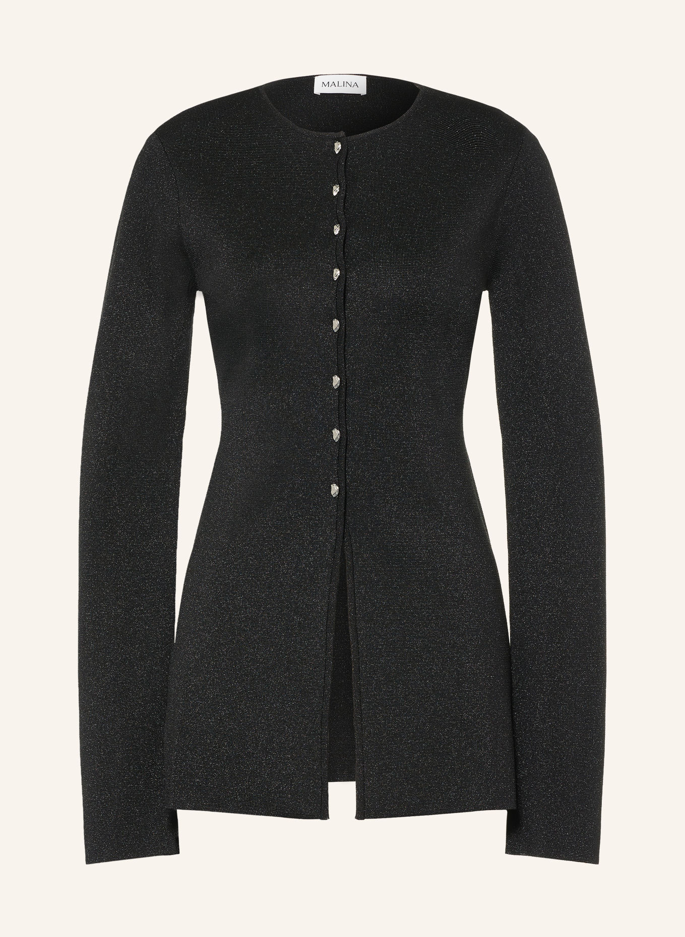 MALINA Strickjacke AZRA mit Glitzergarn: SCHWARZ