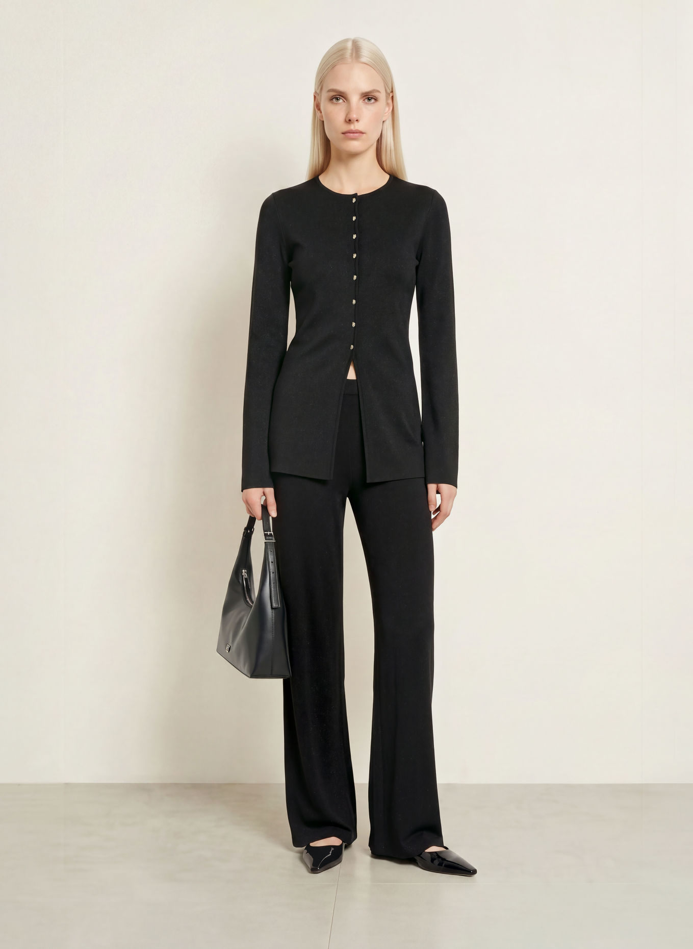 MALINA Strickjacke AZRA mit Glitzergarn: SCHWARZ