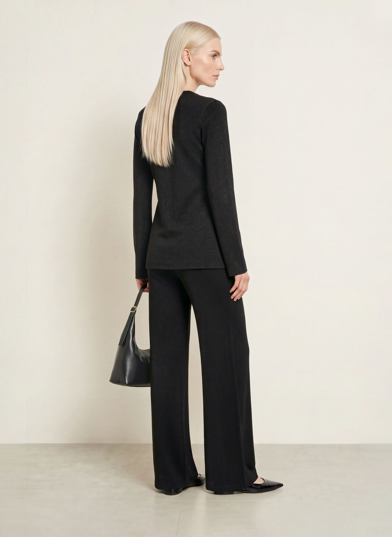 MALINA Strickjacke AZRA mit Glitzergarn: SCHWARZ