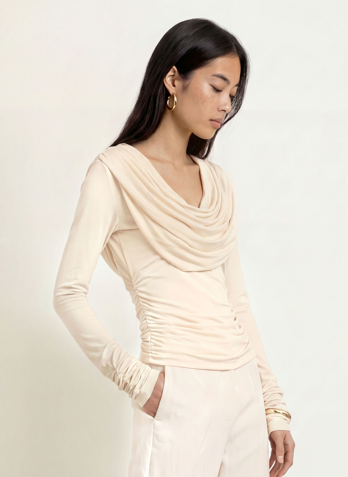 MALINA SINGNE Long-sleeve shirt: CREAM