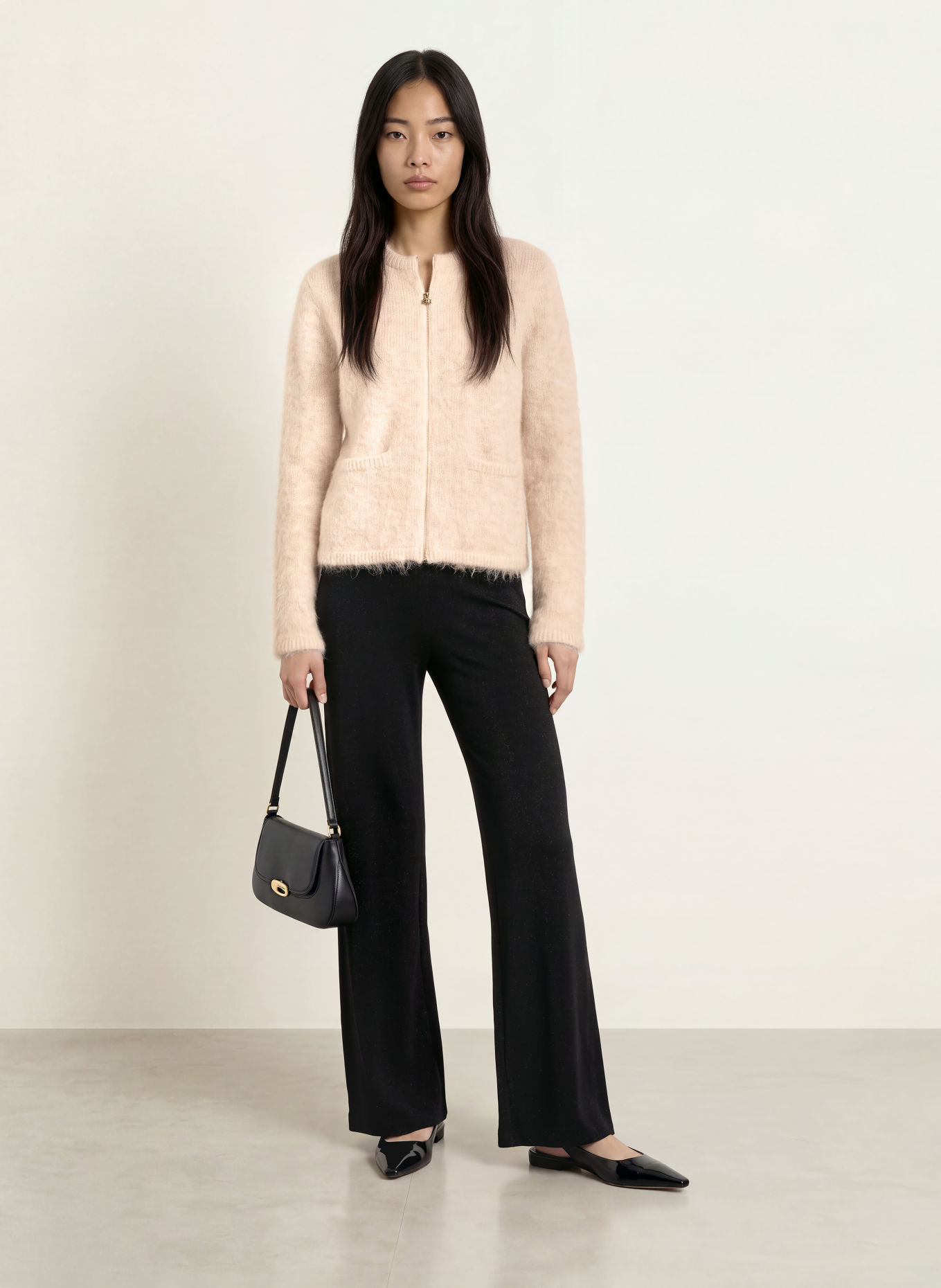 MALINA Strickjacke TEODORA mit Mohair: BEIGE