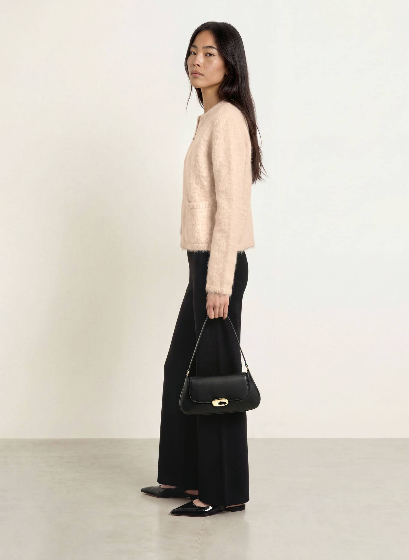 MALINA Strickjacke TEODORA mit Mohair: BEIGE