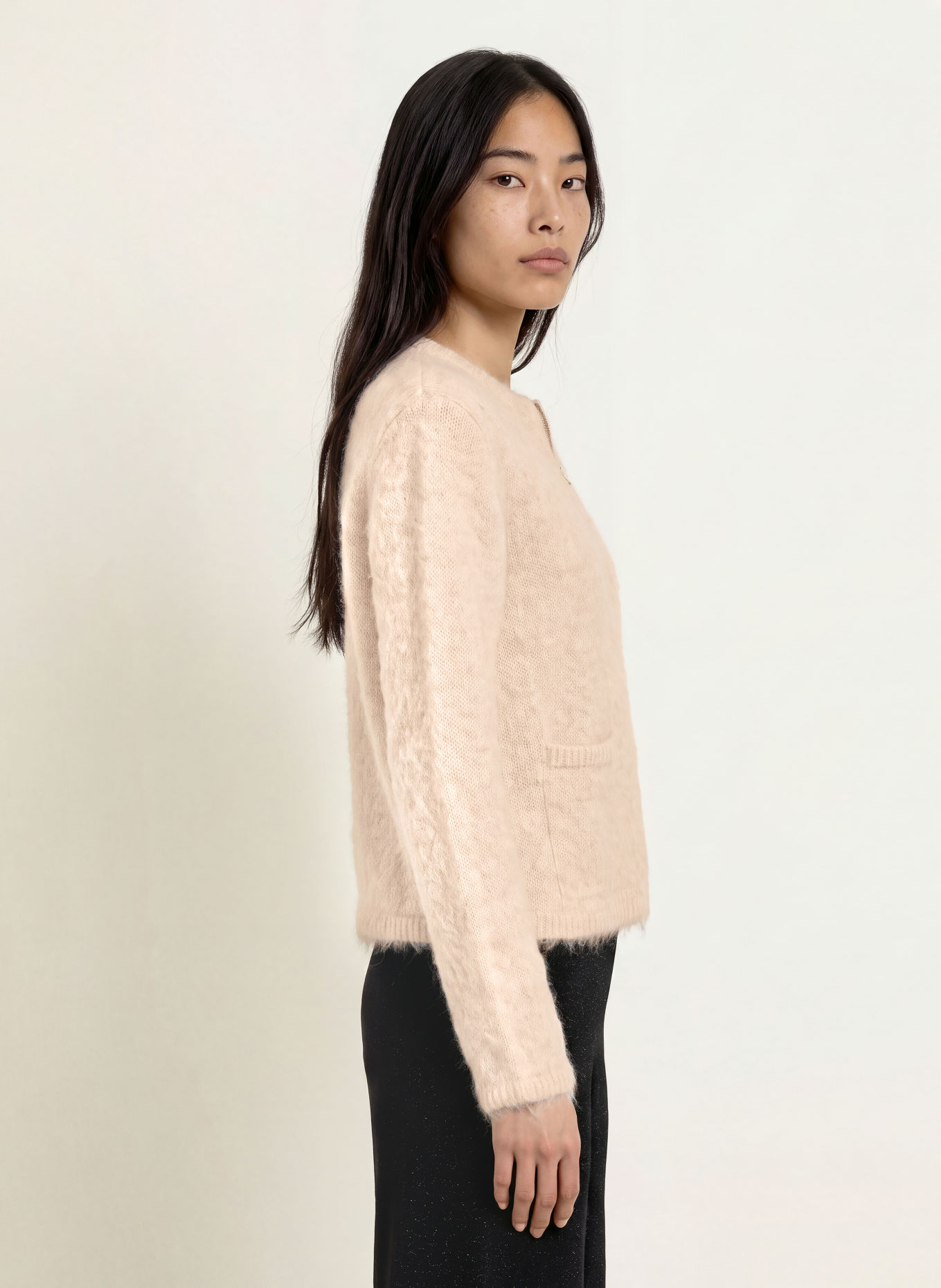 MALINA Strickjacke TEODORA mit Mohair: BEIGE