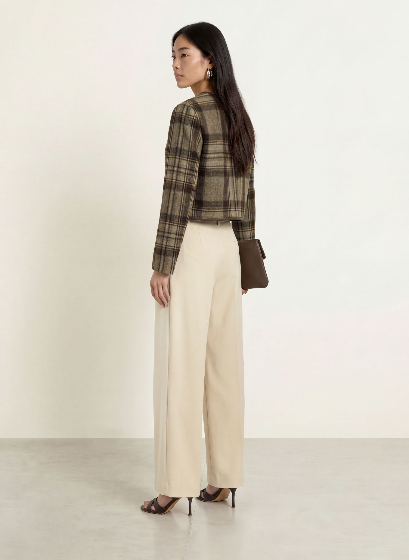MALINA Kastenjacke NINETTE: GRÜN / CAMEL / DUNKELBRAUN