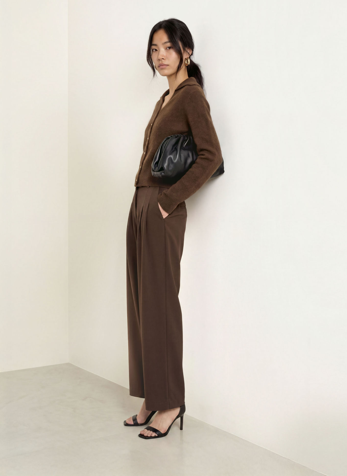 MALINA Strickjacke LILIAN: DUNKELBRAUN