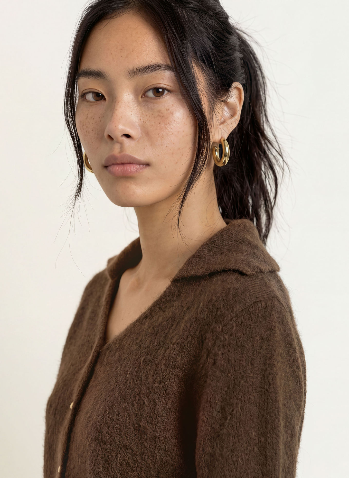 MALINA Strickjacke LILIAN: DUNKELBRAUN