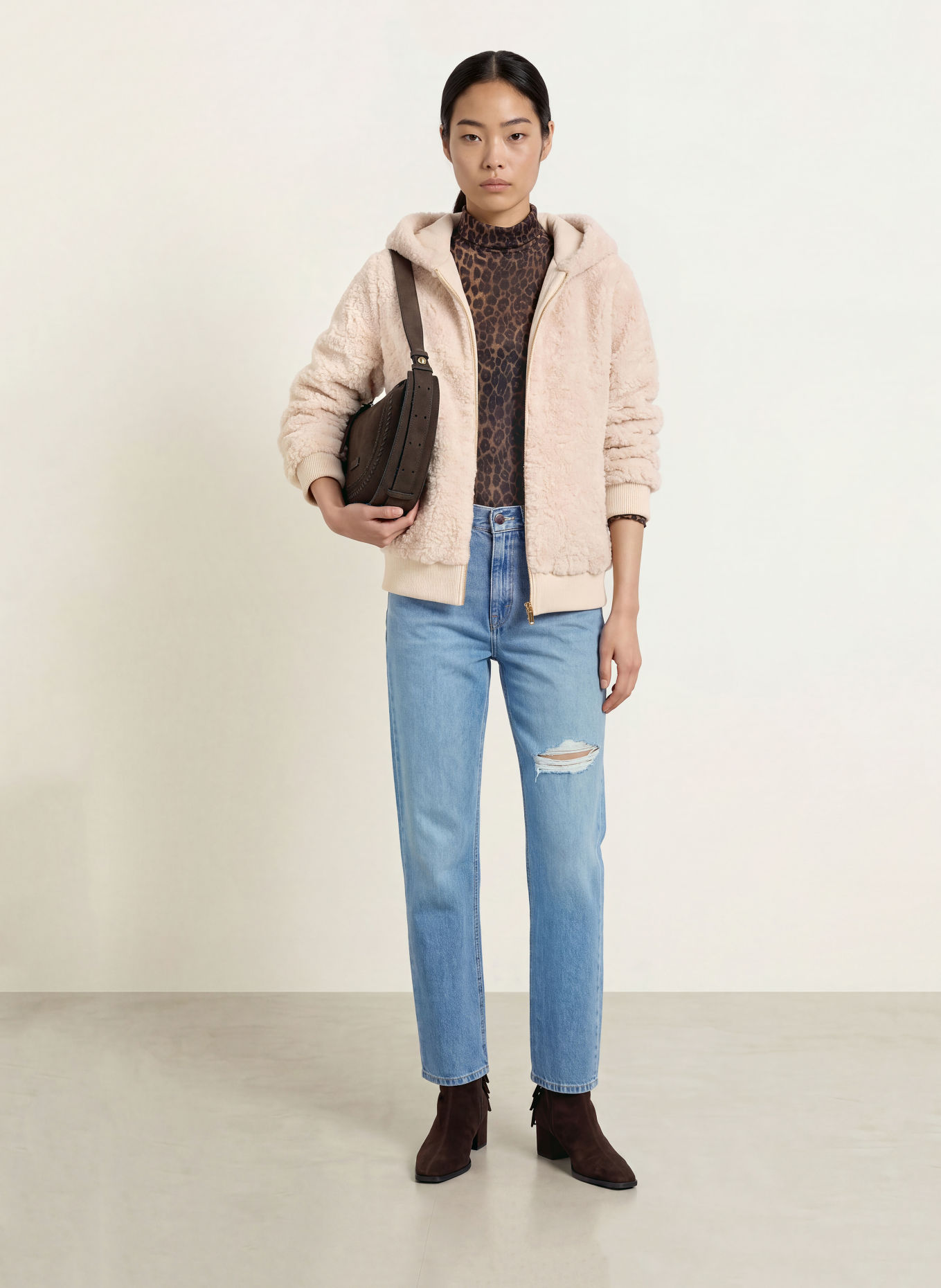 Grace Faux Fur Jacket: ECRU