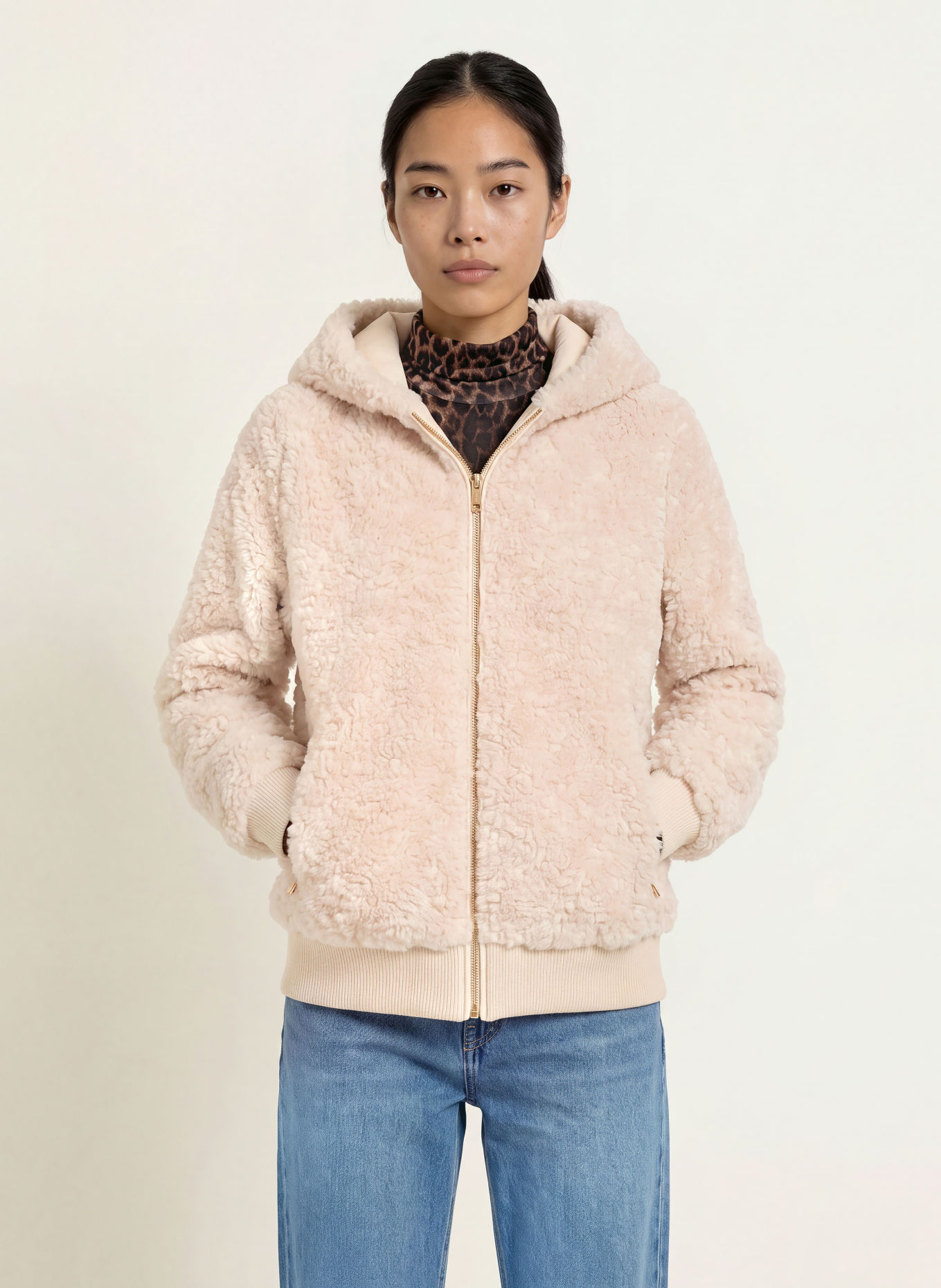 Grace Faux Fur Jacket: ECRU