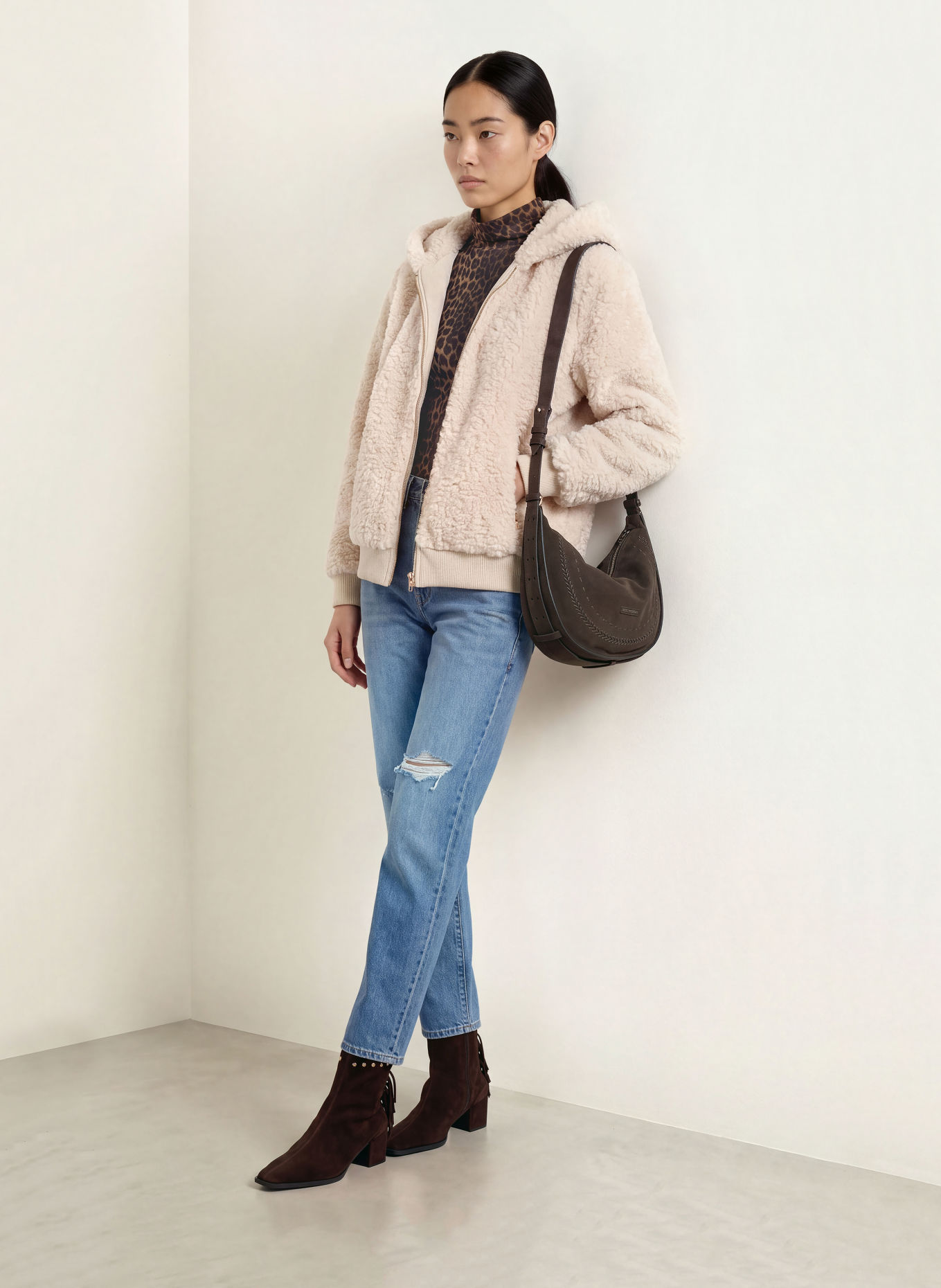 Grace Faux Fur Jacket: ECRU