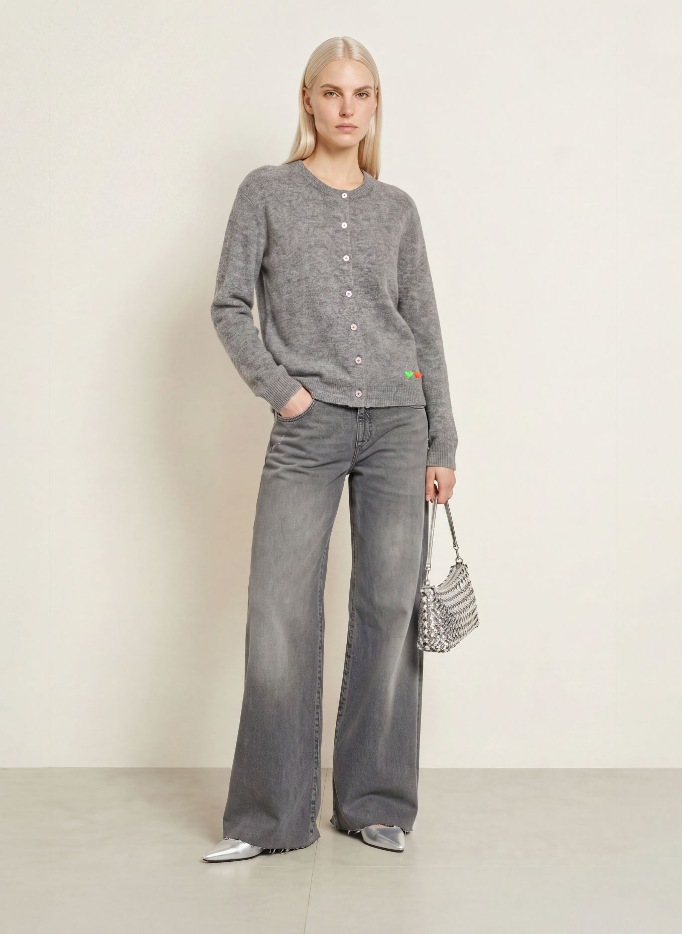 Grace Strickjacke: GRAU