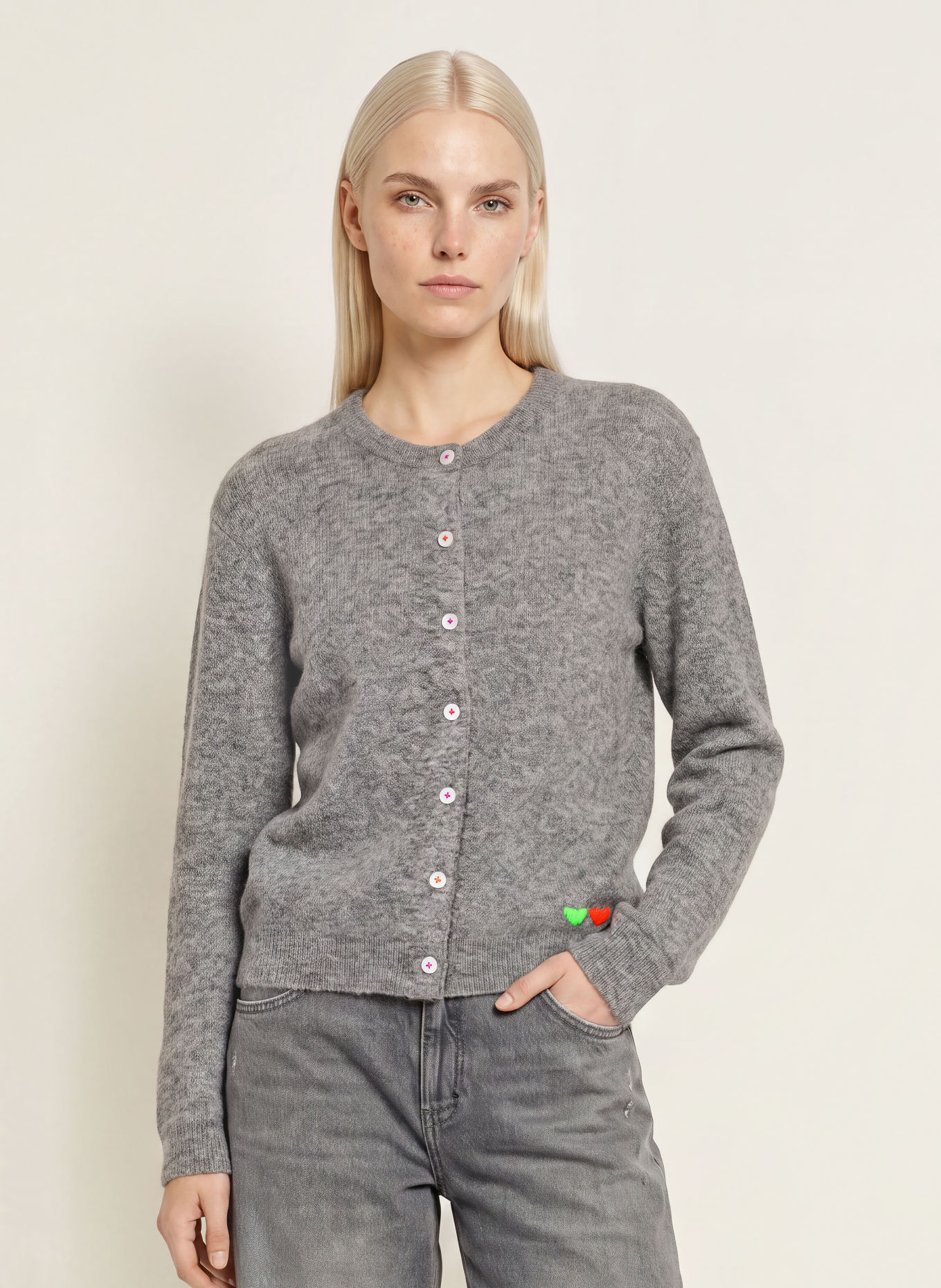 Grace Strickjacke: GRAU