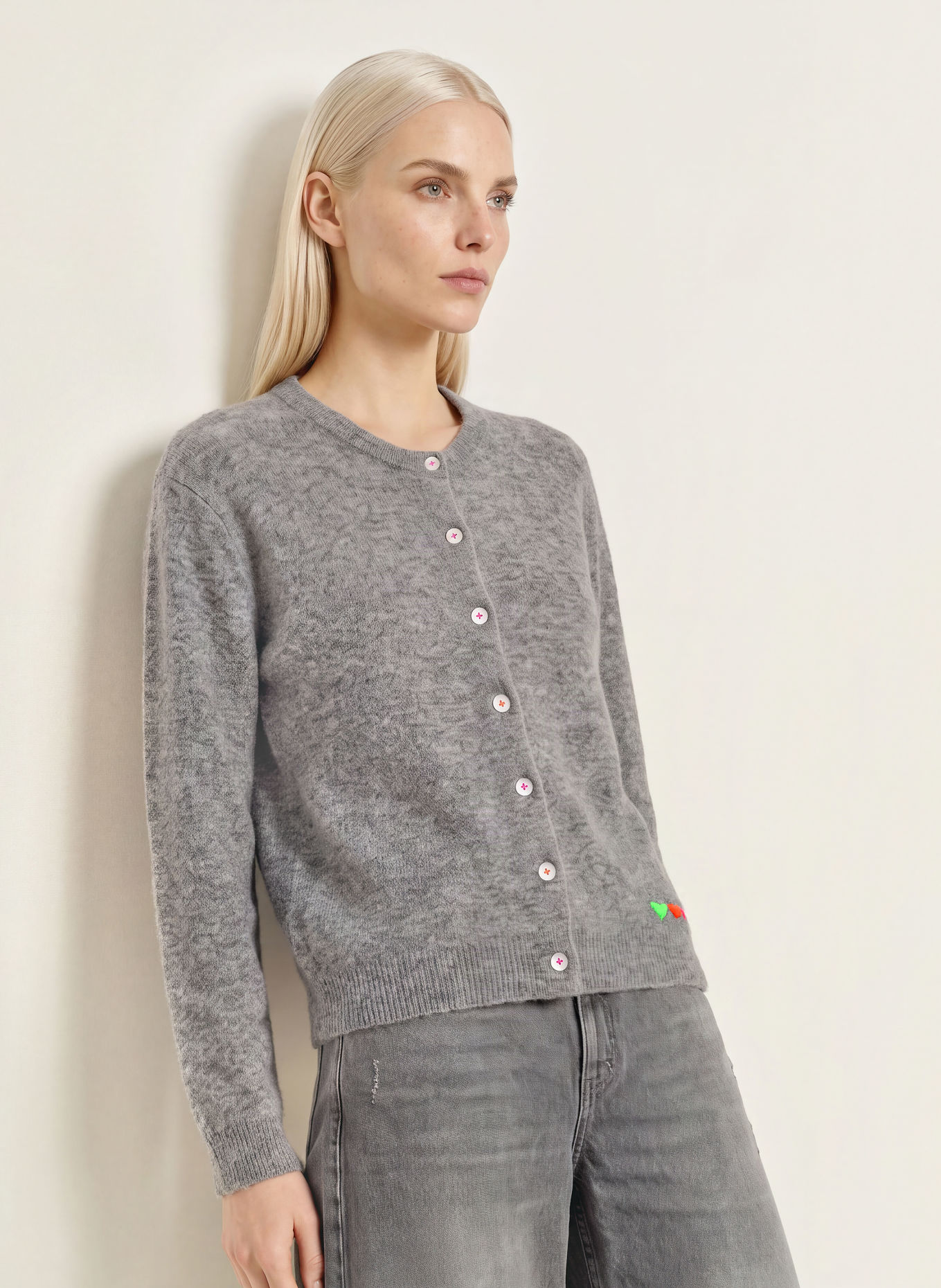 Grace Strickjacke: GRAU